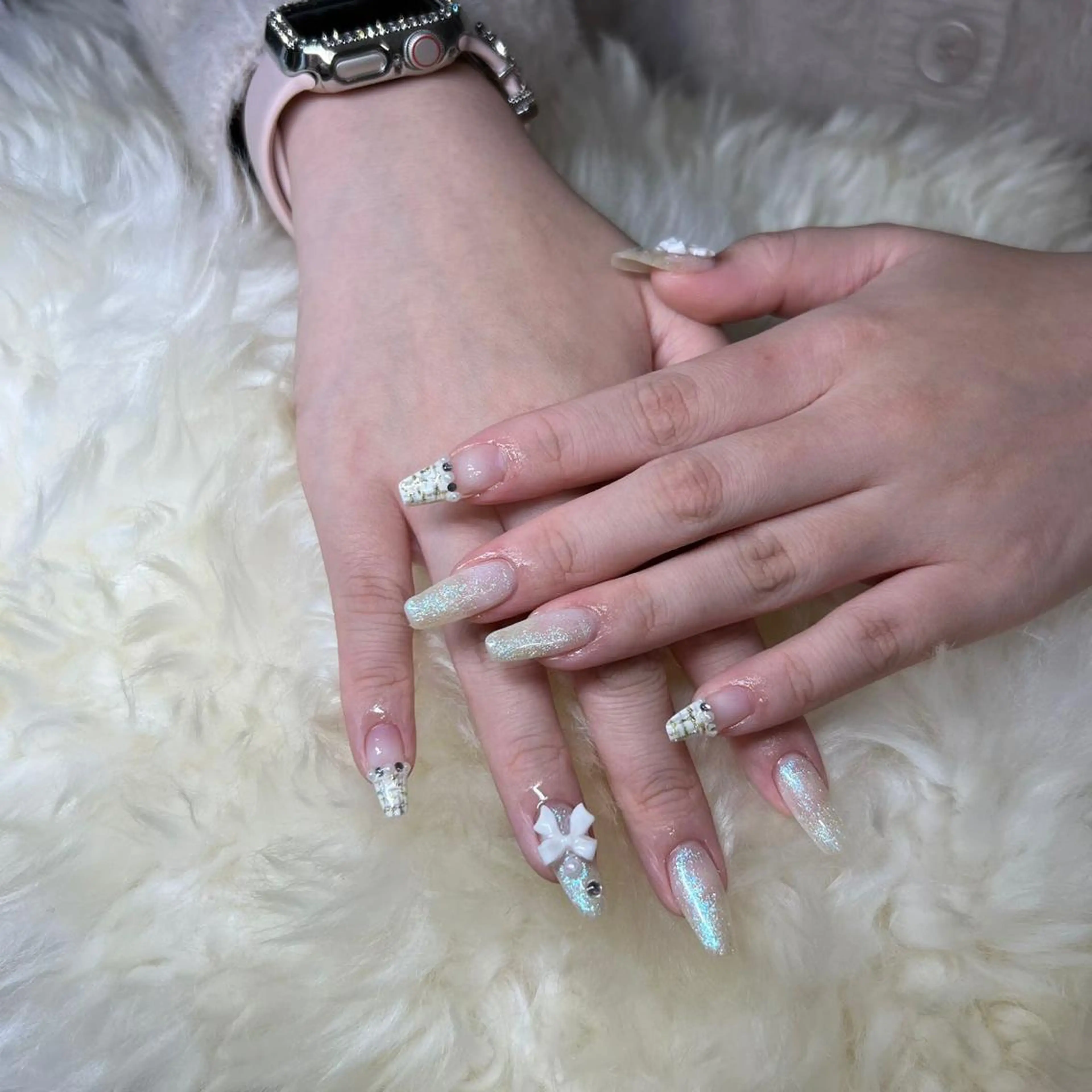 ロング ハンドネイル ハンドケア 💜MIYA nail川崎店のネイルデザイン