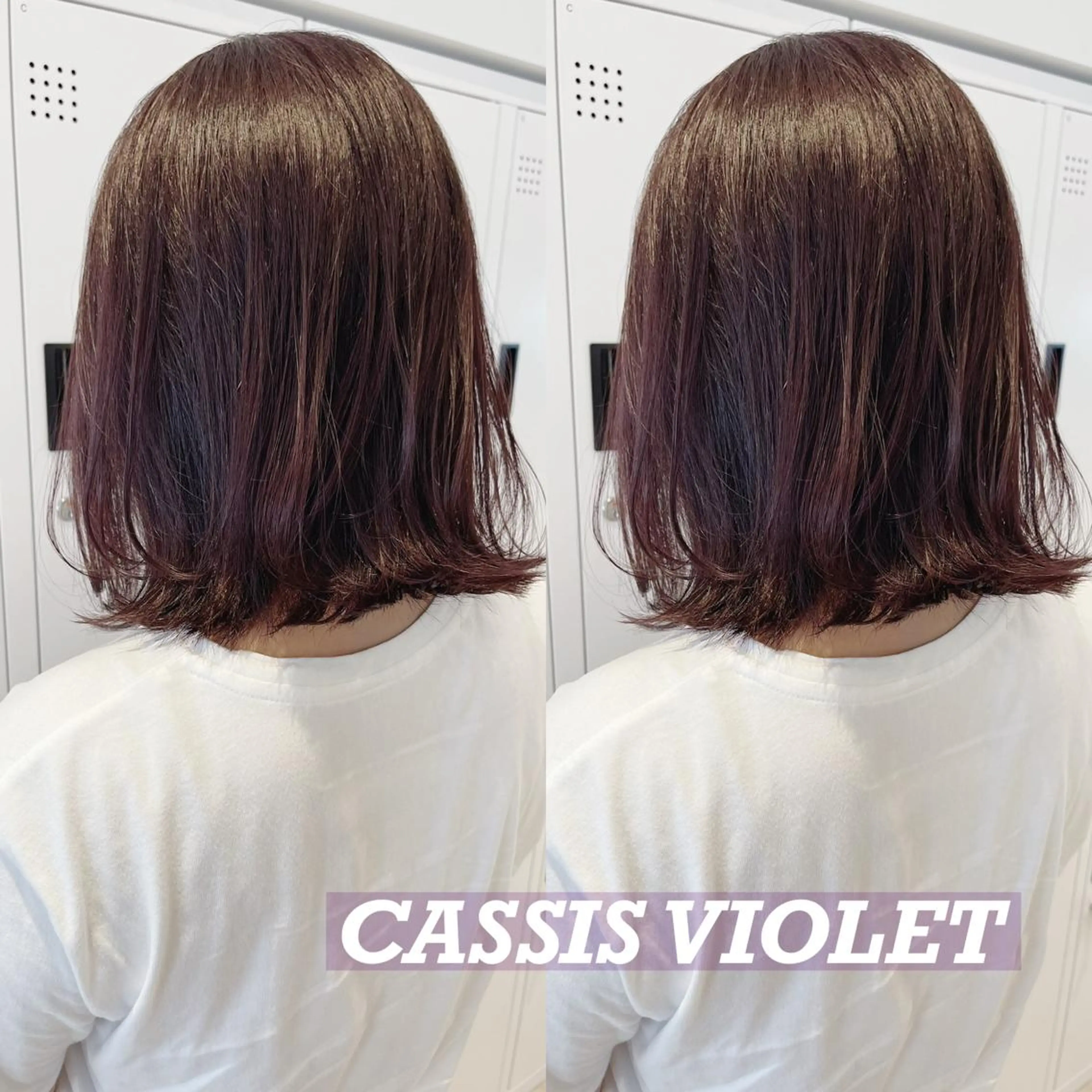 ミディアム カラー カシス バイオレットカラー youres  hair所属・佐々木 裕一のヘアスタイル