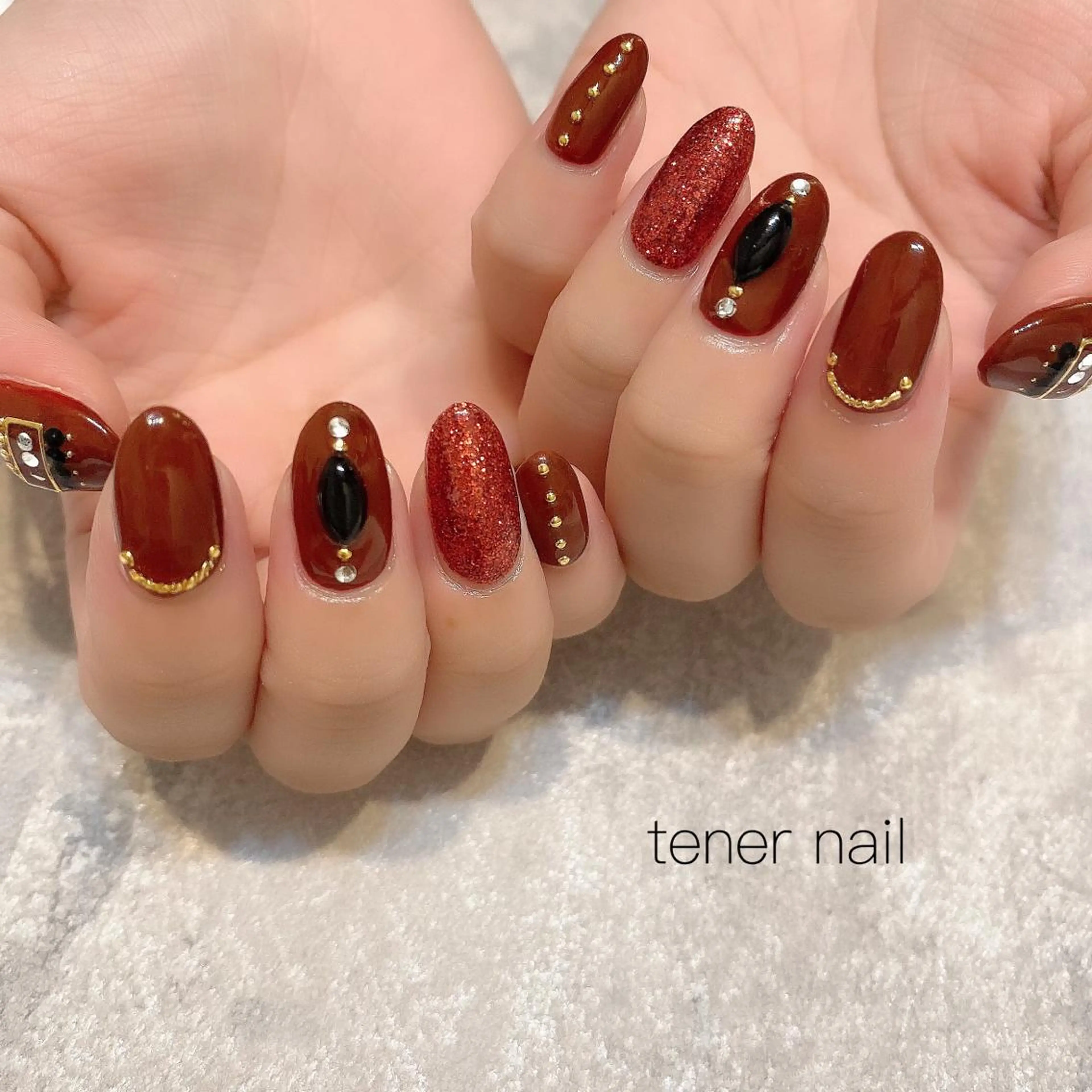 ネイル ボルドー tener  nail  テネルネイル所属・テネルネイル tener nailのネイルデザイン