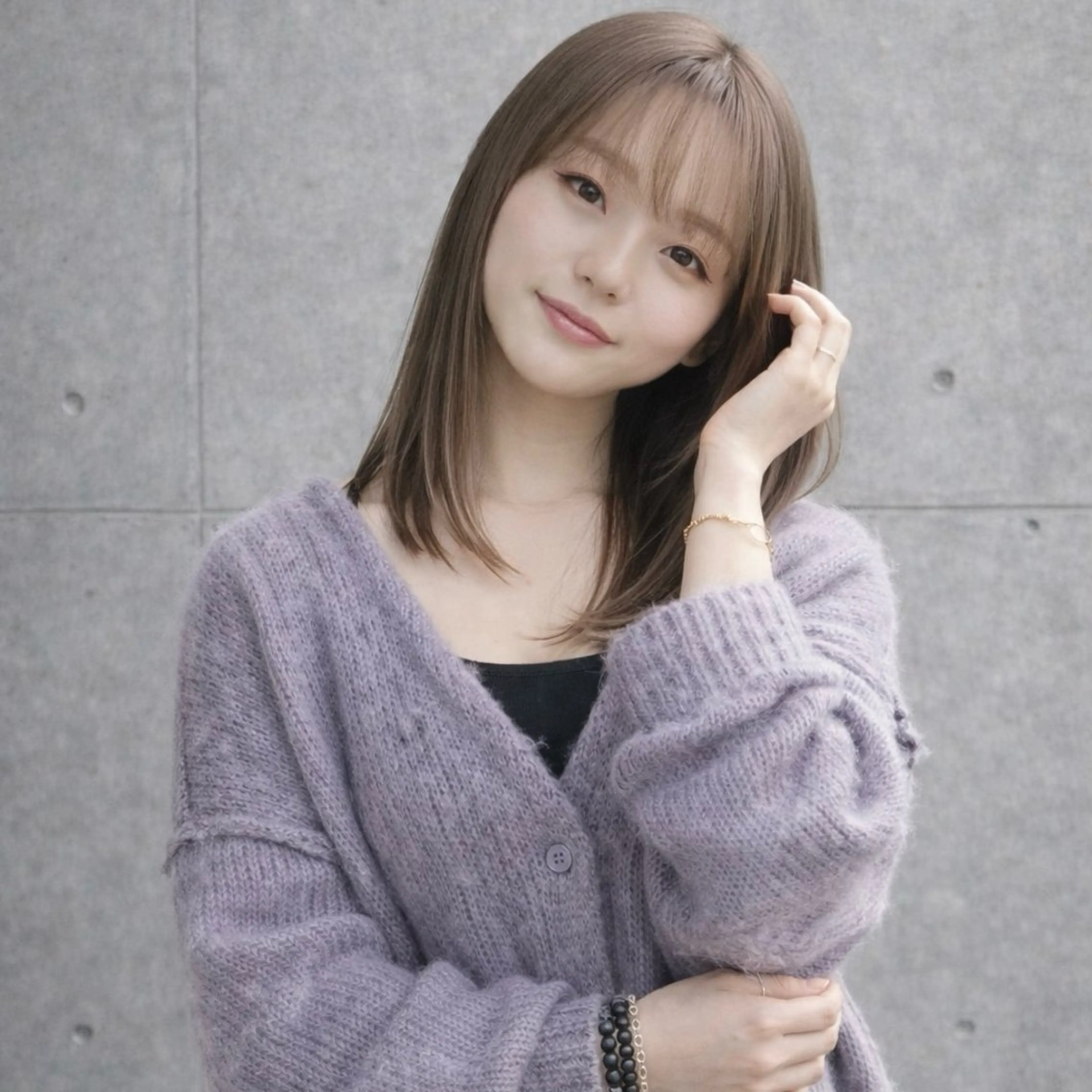 ミディアム カラー ヘアカラー トリートメント 一ノ瀬 暁のヘアスタイル