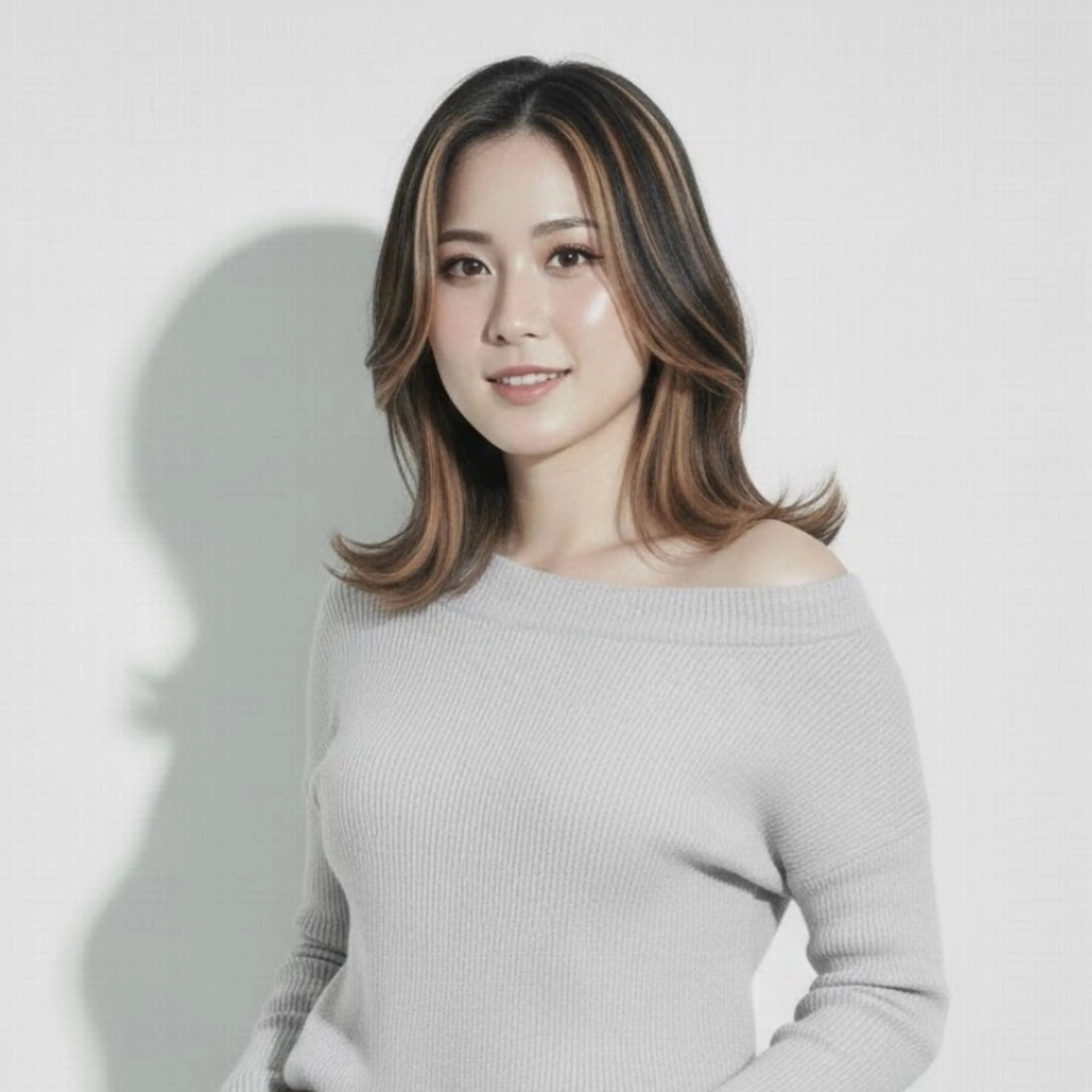 ミディアム カラー ボブレイヤー ベージュカラー ブリーチ ブラウンカラー ブラウンベージュ ヘアカラー KIZU 髪質改善 オカルト怪談のヘアスタイル