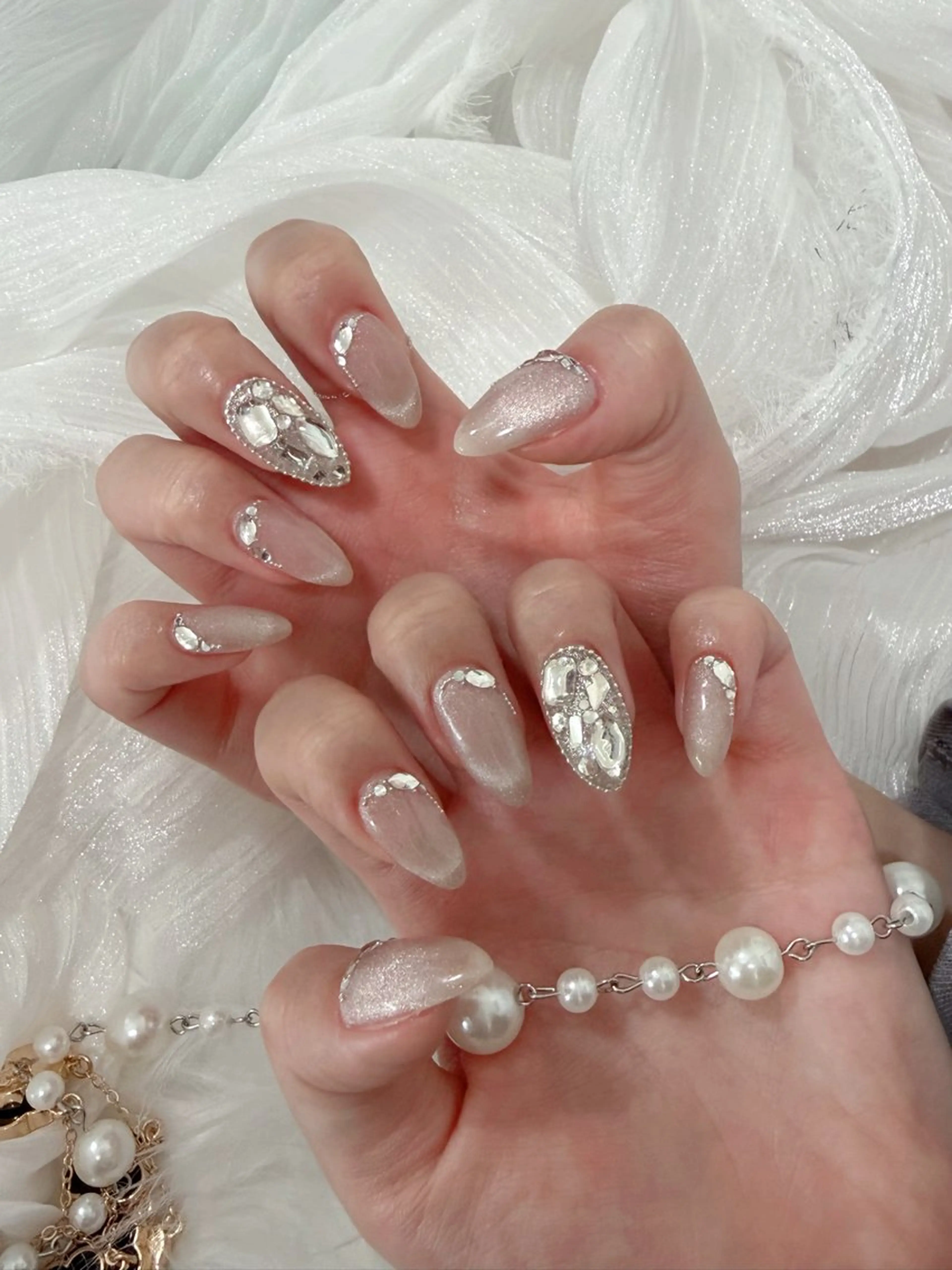 ネイル アートネイル ジェルネイル マグネットネイル ニュアンスネイル シンプルネイル ハンドネイル Ryunail所属・Ryu Nail NekoChanのネイルデザイン