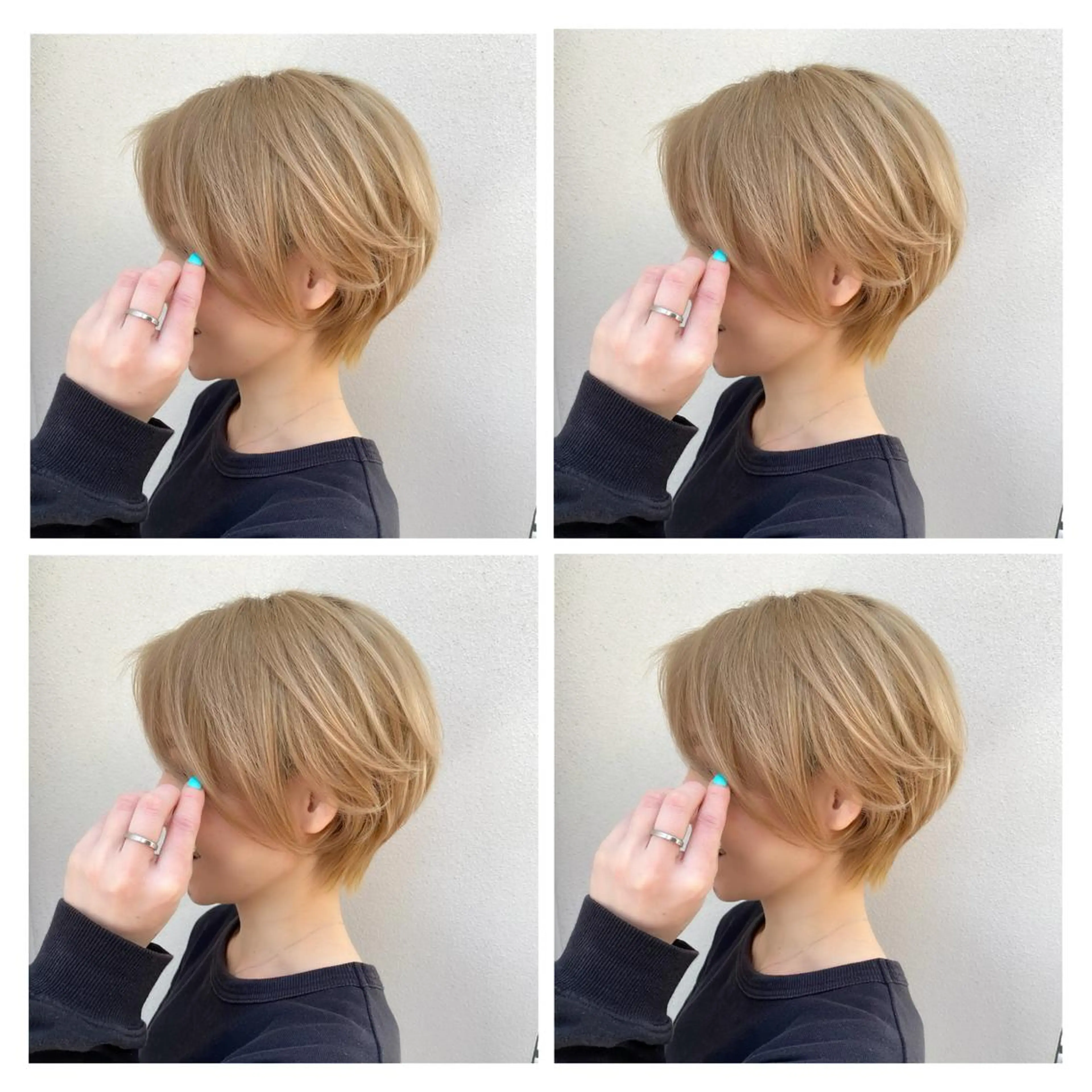 ショート カラー 切りっぱなしボブ アッシュ ベージュカラー ブルーカラー ブルージュ xepu【エクシープ】所属・💎縮毛矯正・ 美髪💎DAICHIのヘアスタイル