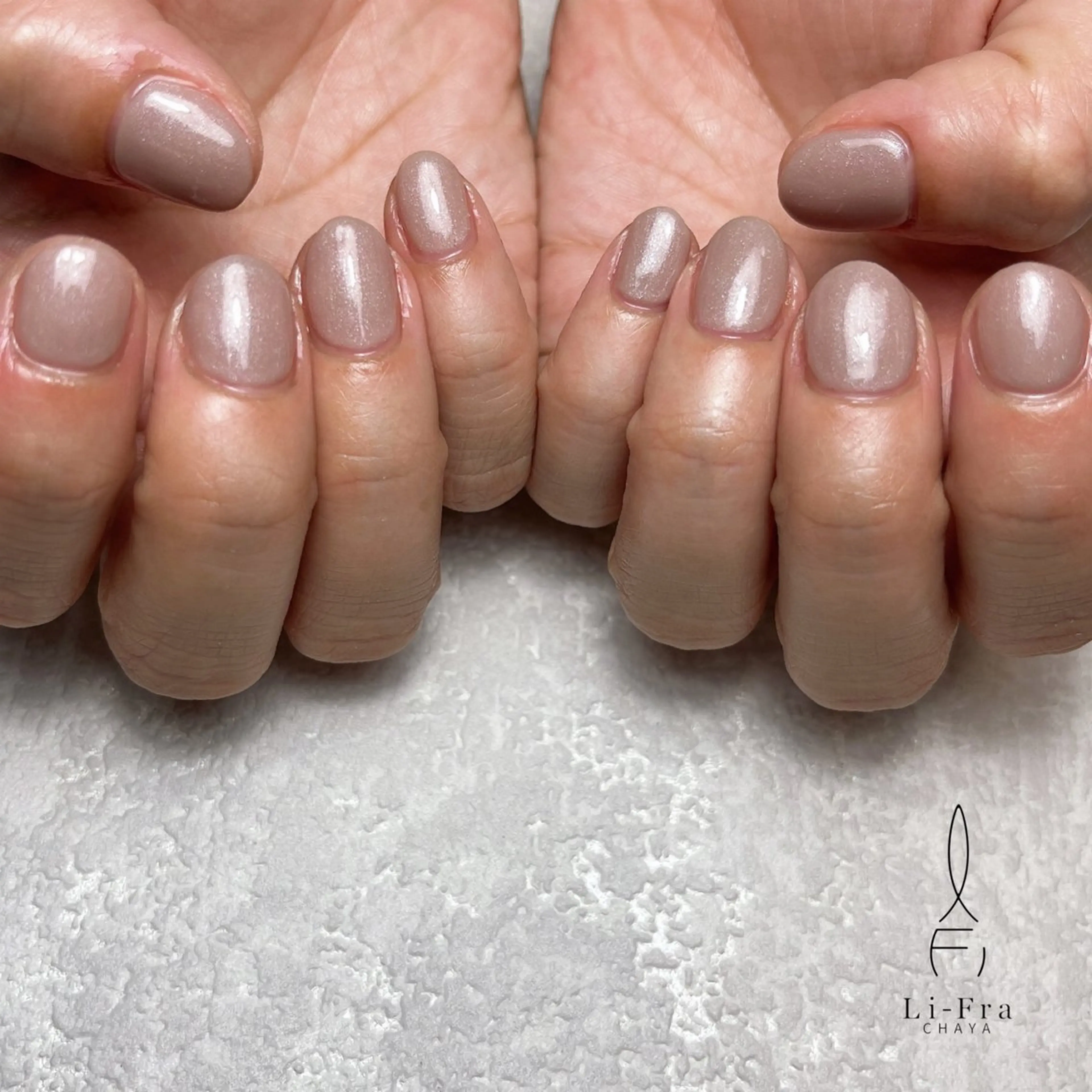 ネイル ラメ(グリッター) シンプルネイル ハンドネイル Li-Fra 神野さやのネイルデザイン