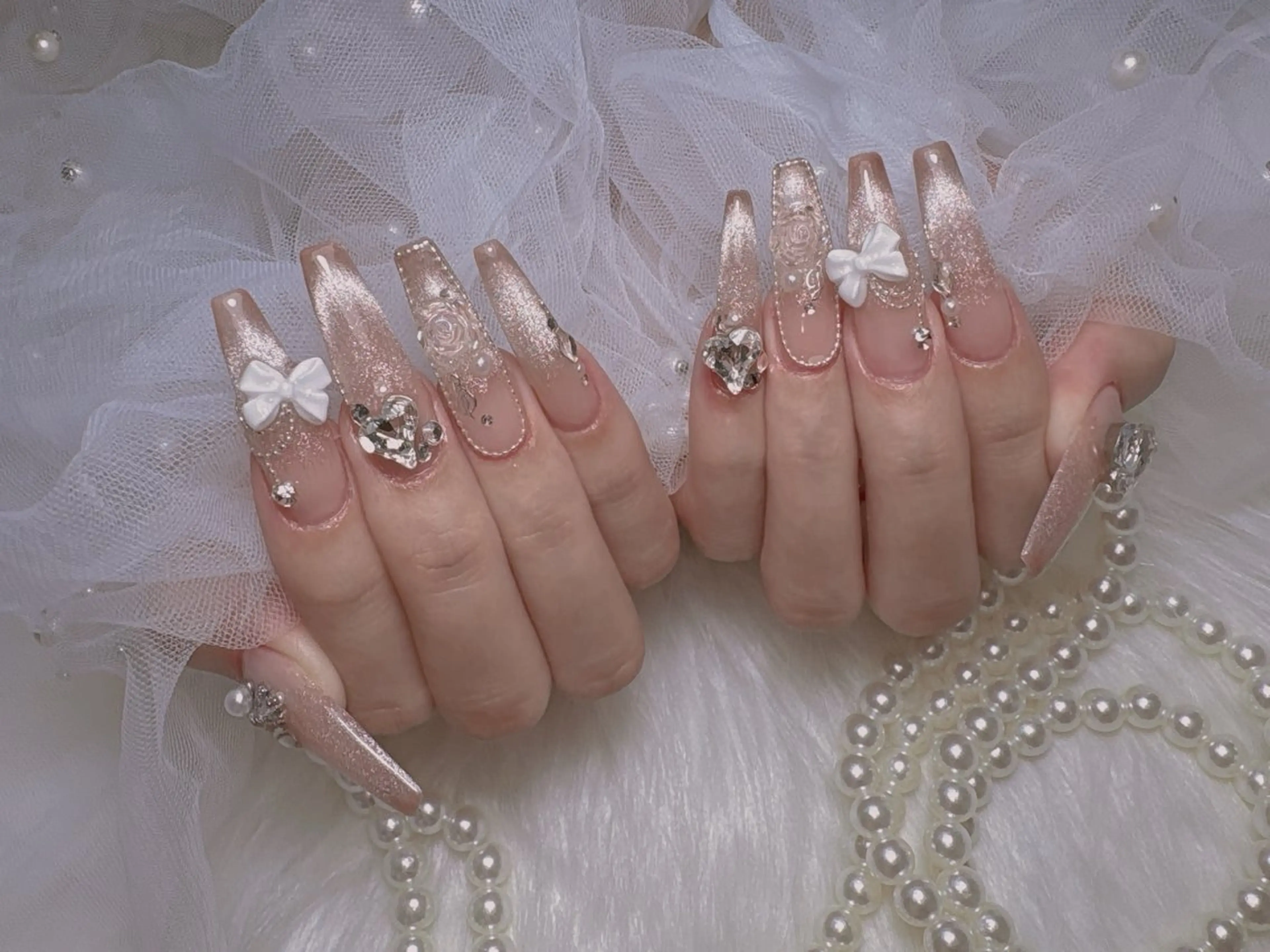 長さ出し10本🌺アートやり放題🌺持ち込みデザイン可能の写真