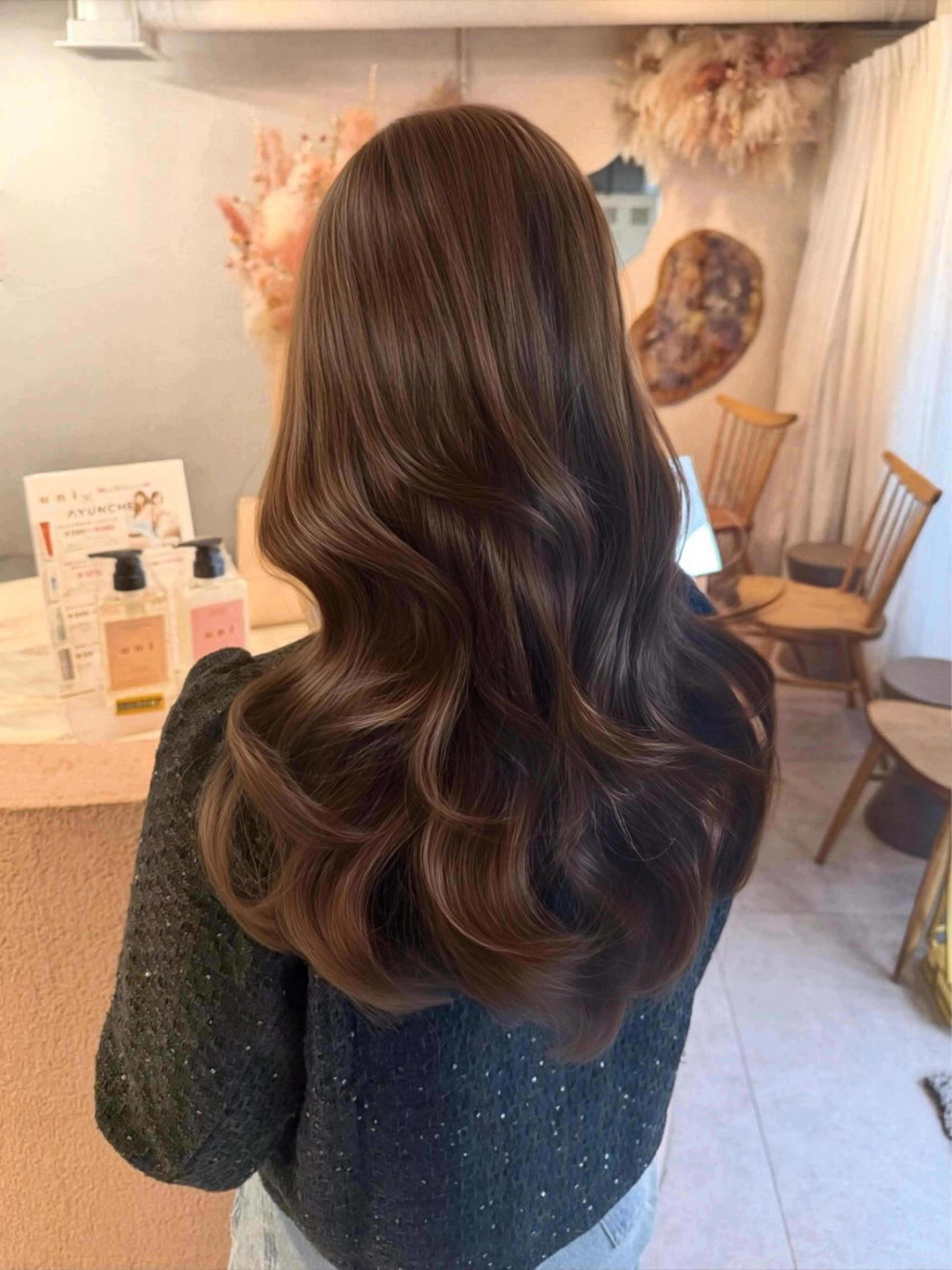 ロング カラー カット ヘアカラー トリートメント ♡韓国/レイヤー カット/Ayana♡のヘアスタイル