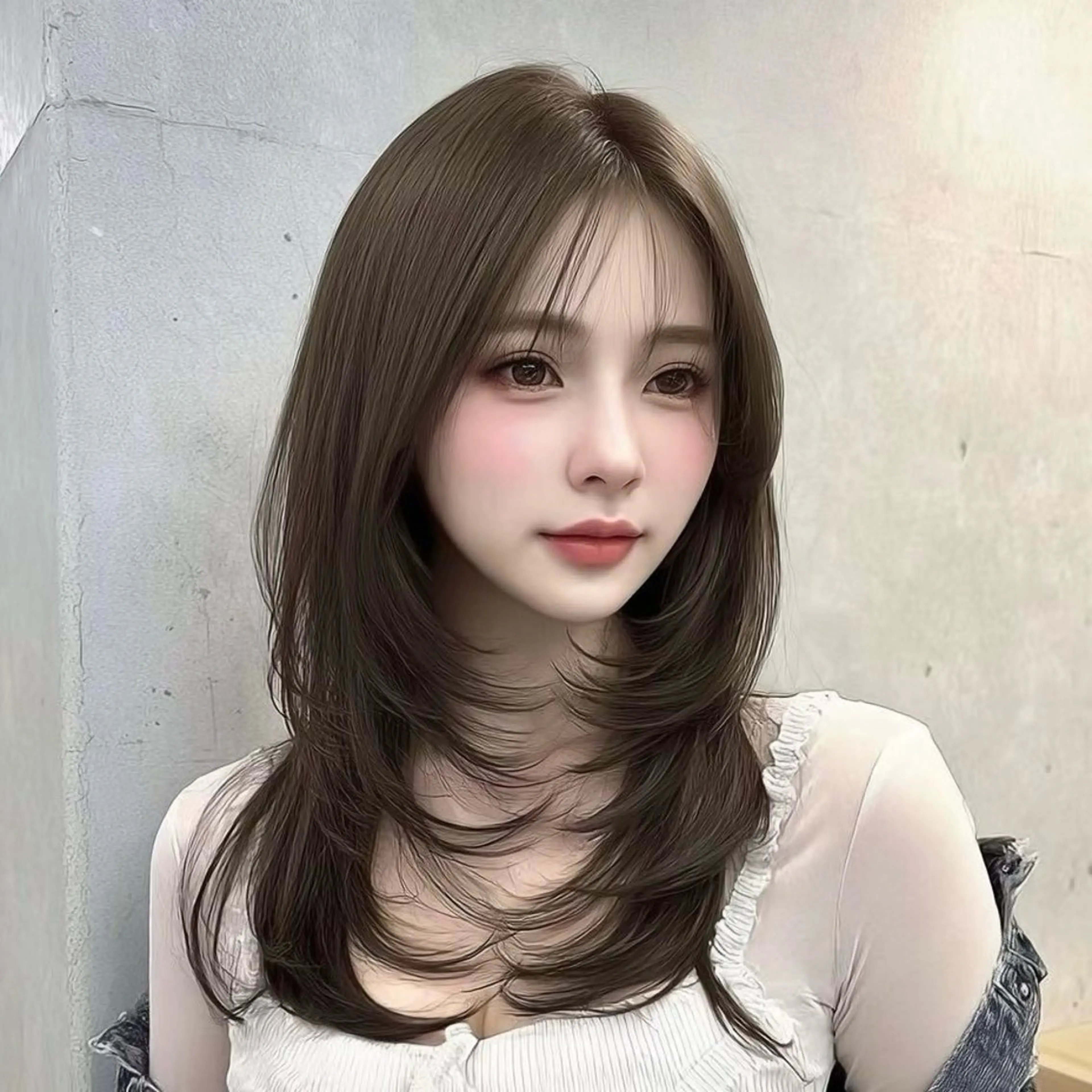 ロング 髪質改善 韓国風ヘア トリートメント hina/艶カラー/ 縮毛矯正/梅田のヘアスタイル