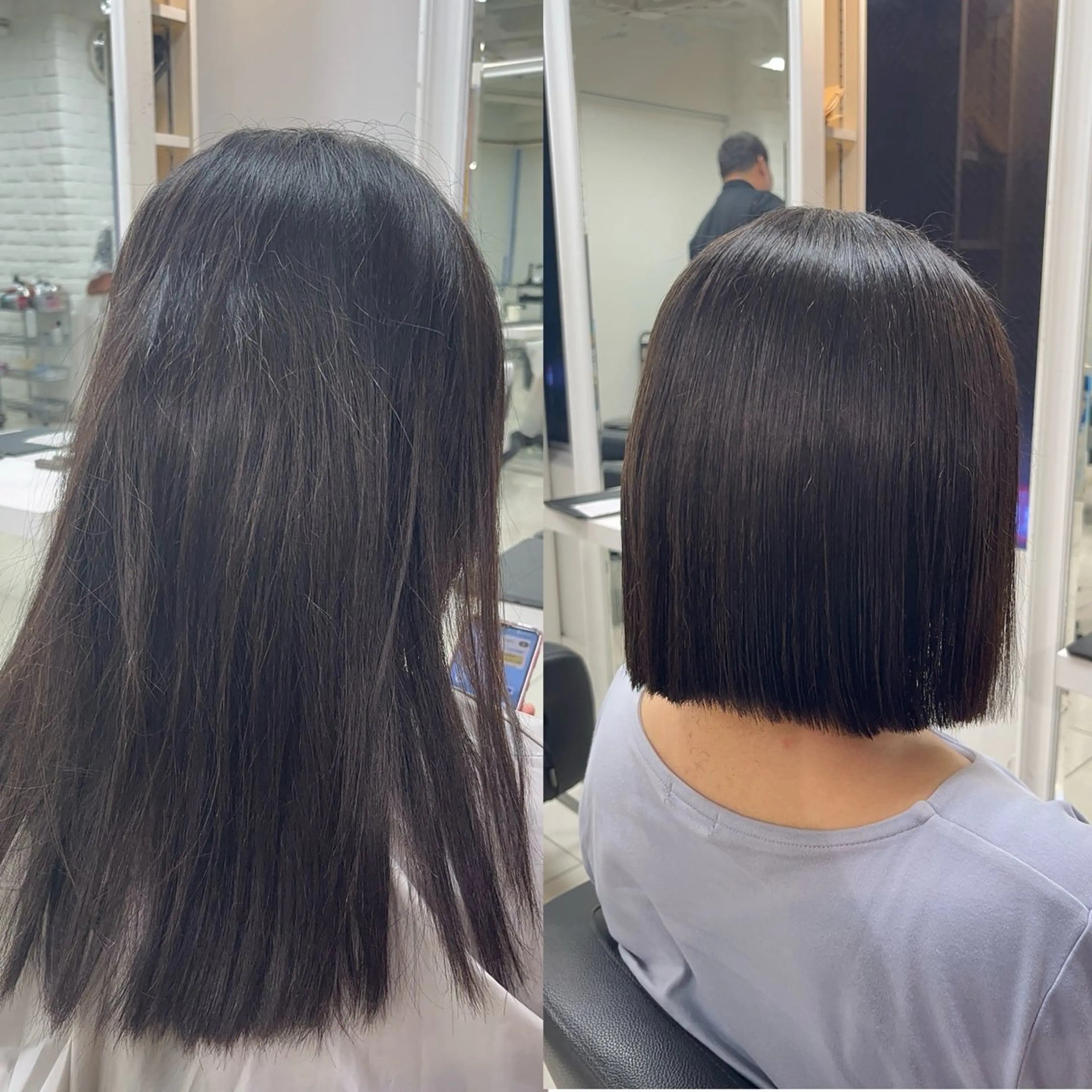 ミディアム パーマ 縮毛矯正 カット 縮毛矯正 縮毛矯正指名No.1 艶カラー/SHIMAのヘアスタイル