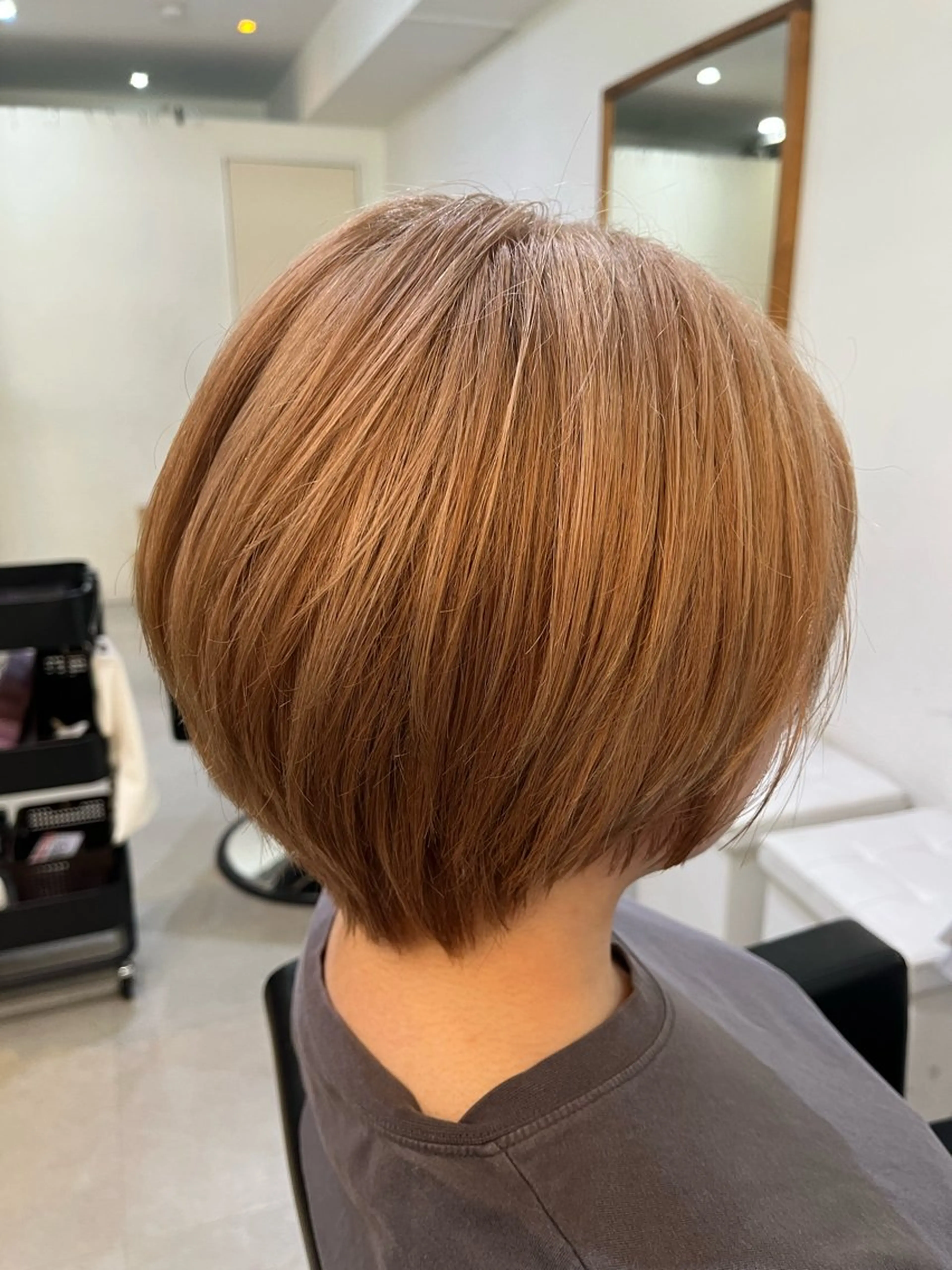 ショート カラー ✨🎨ブリーチなし 透明感カラー✨美友のヘアスタイル