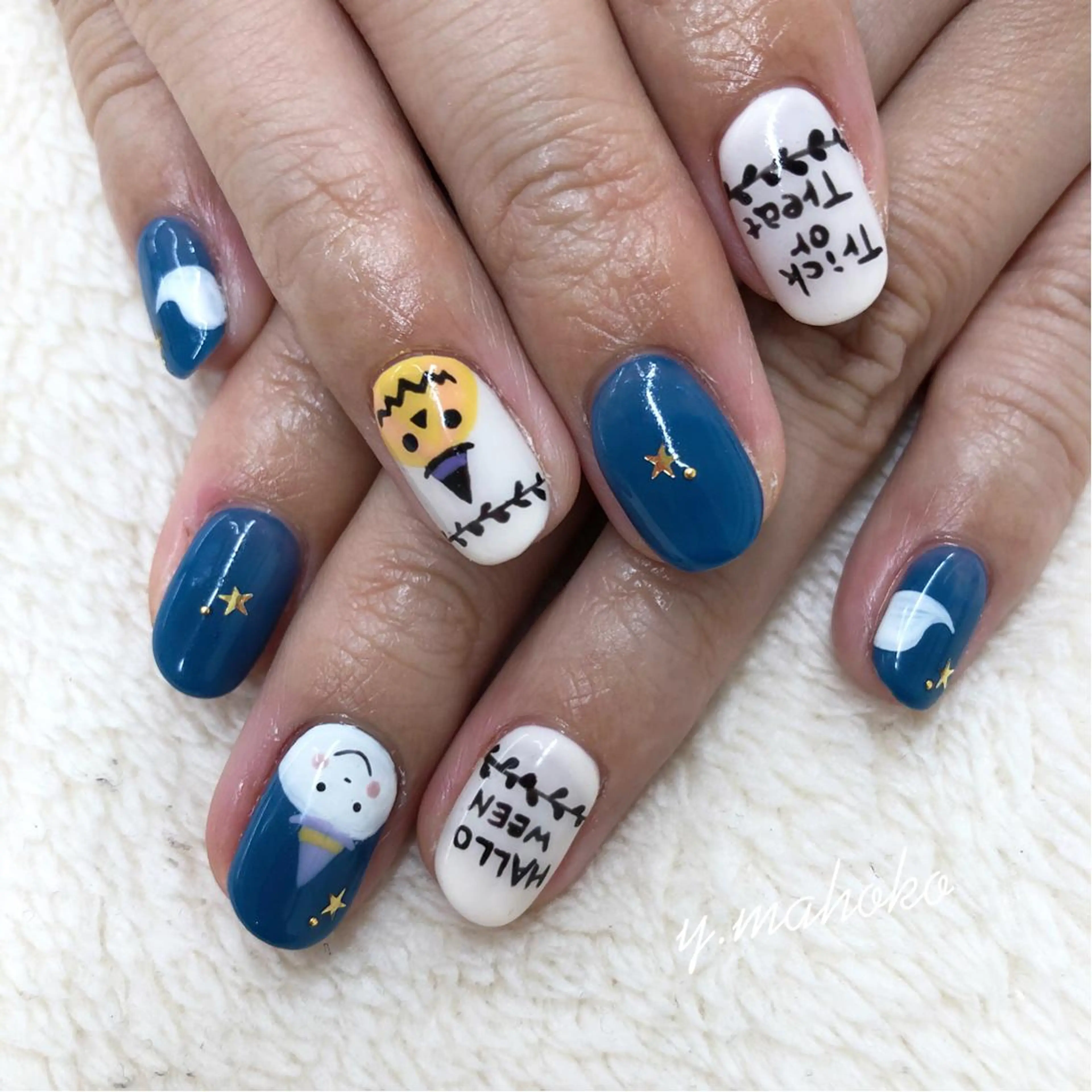ネイル ハロウィン ハンドネイル She nail studio 原宿所属・パラジェル有/ スカルプ/mahoのネイルデザイン
