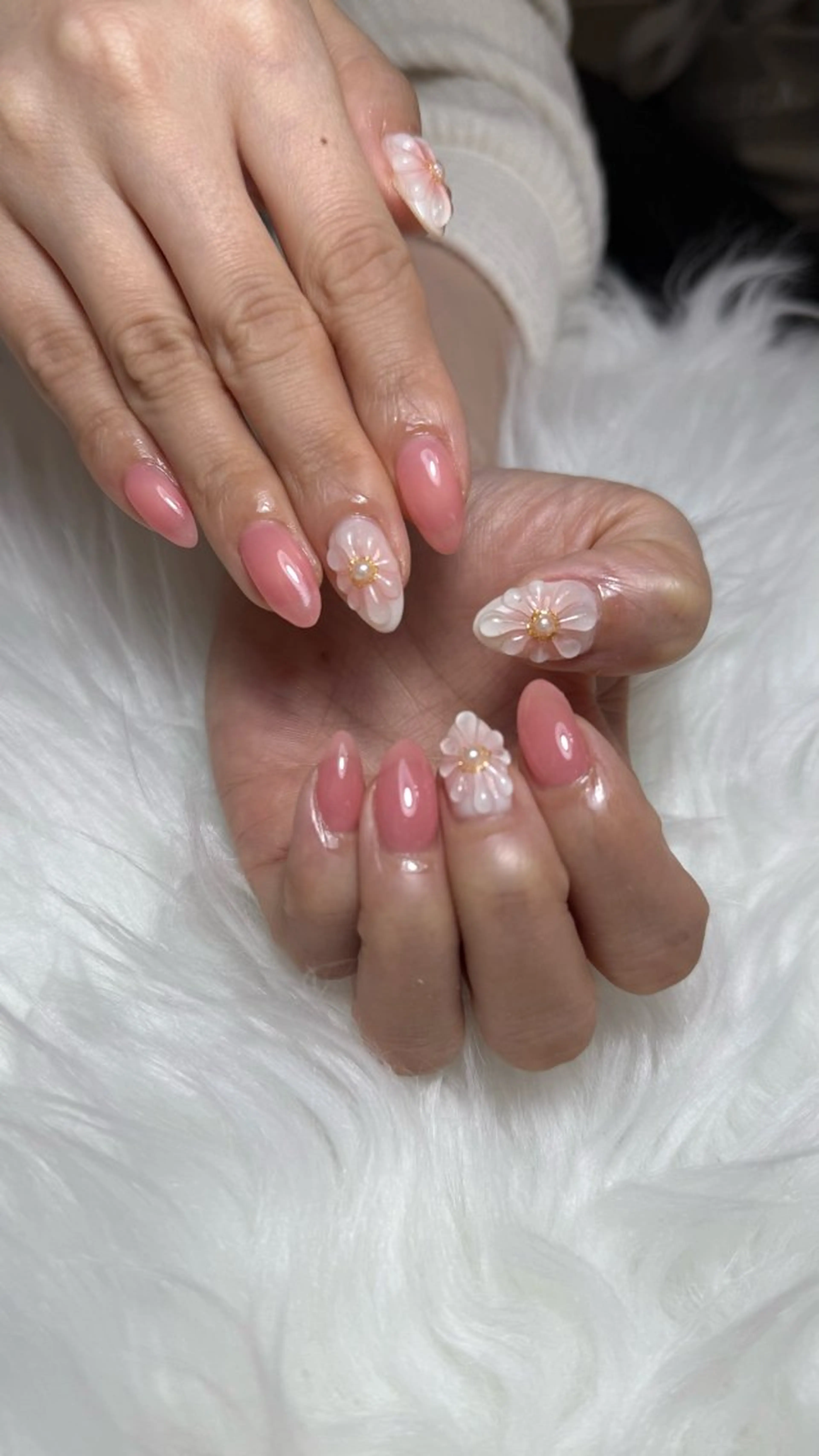 ネイル フラワーネイル ぷっくりネイル Nail Salon Ray しおりのネイルデザイン