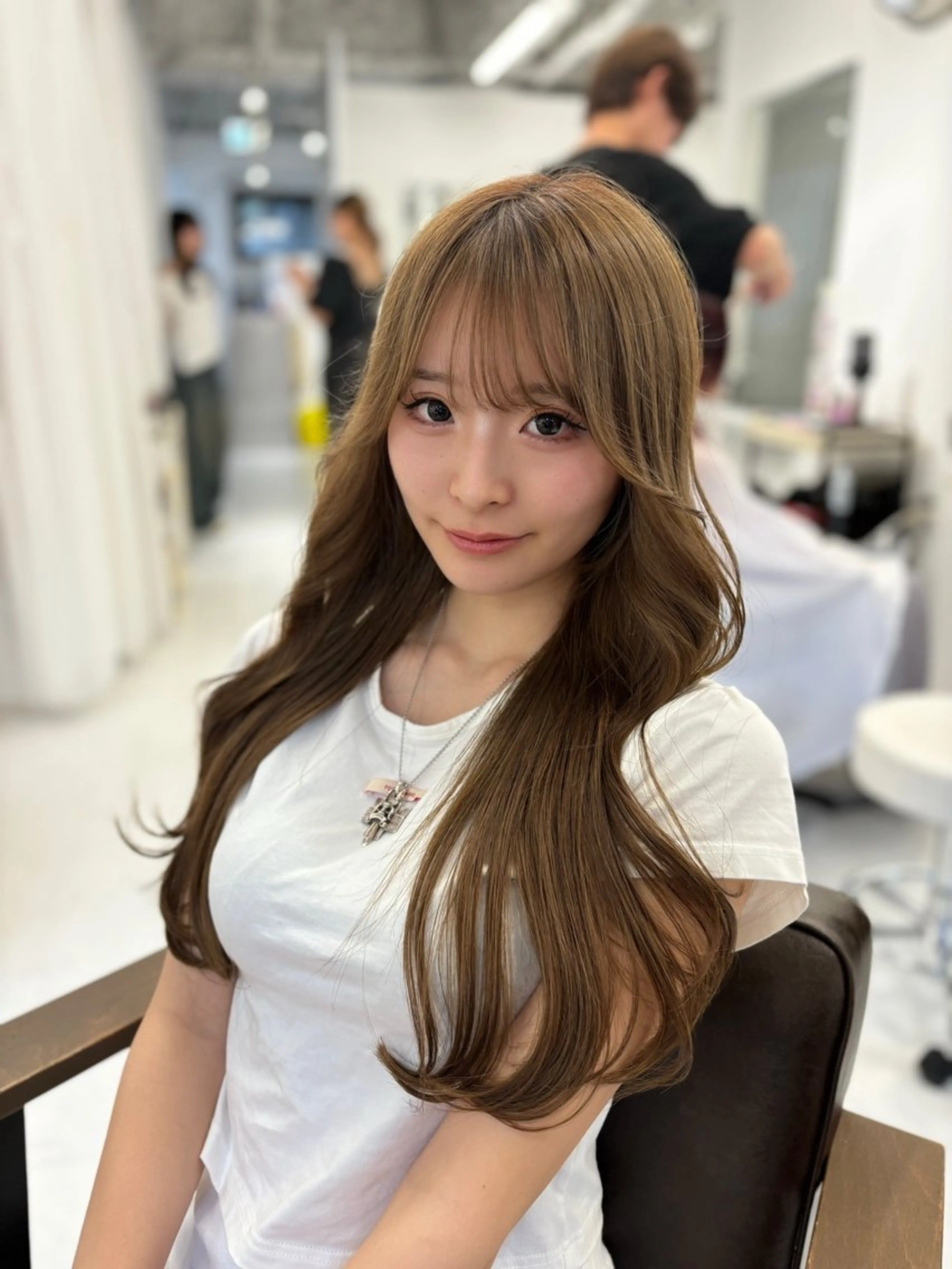 ロング カラー カット 赤みなしカラー/梅田 /レイヤー/IORIのヘアスタイル