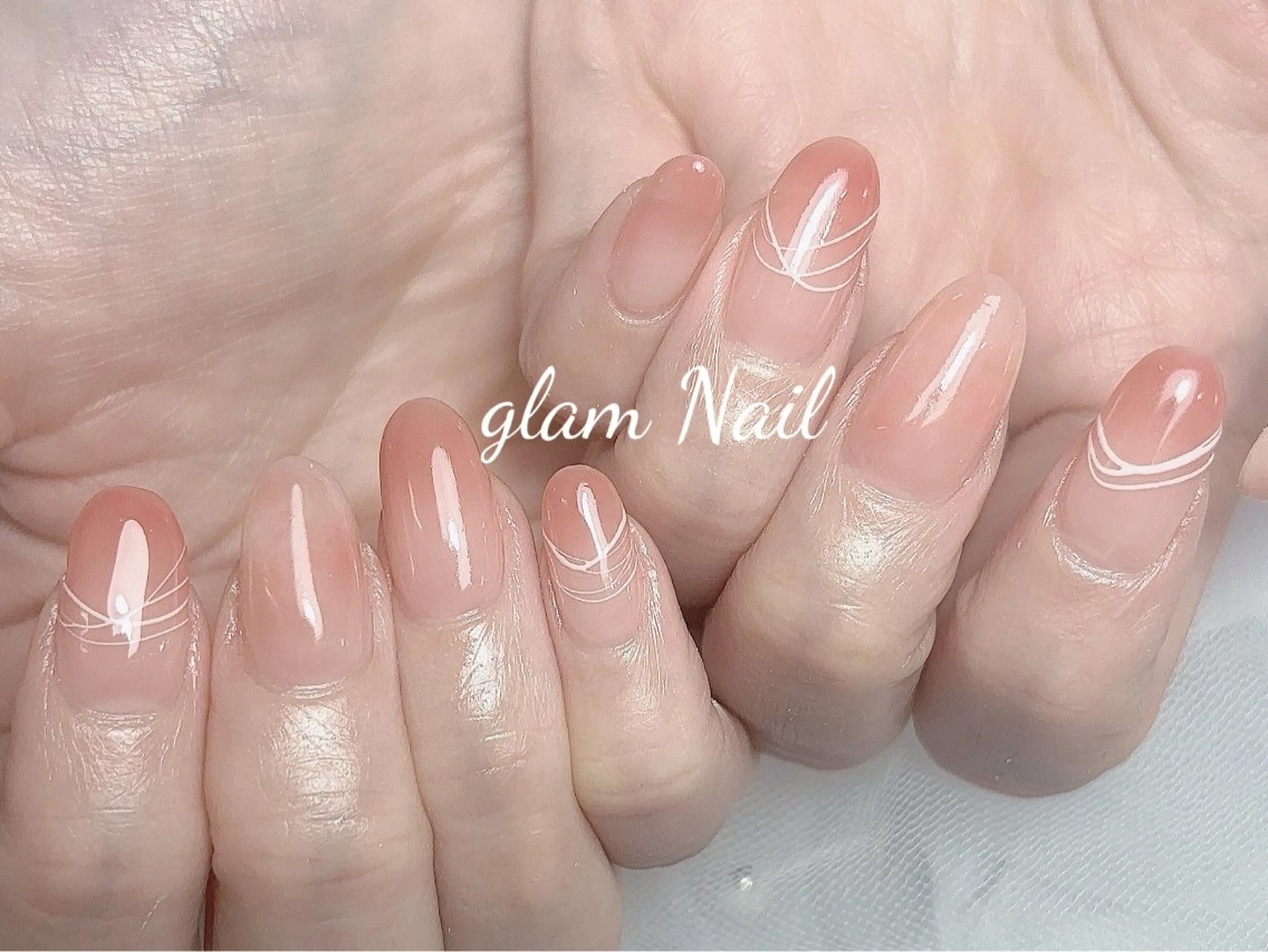 ネイル ハンドネイル エツメ💅 長さだし🎀デザインのネイルデザイン