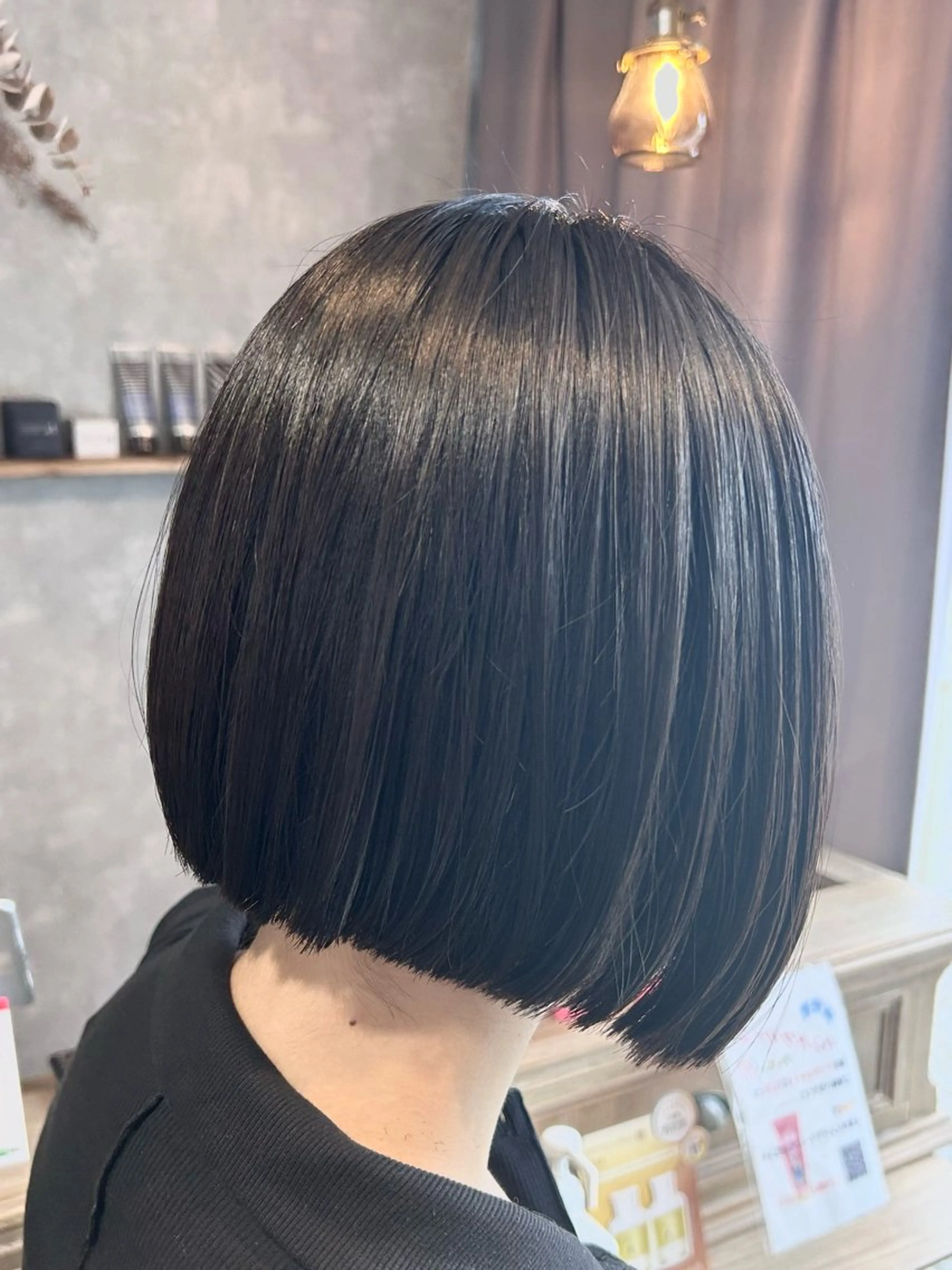 ショート 切りっぱなしボブ ボブ カット ヘアカラー トリートメント 大人かわいい💎ツヤ ✧亜美︎✧我孫子のヘアスタイル