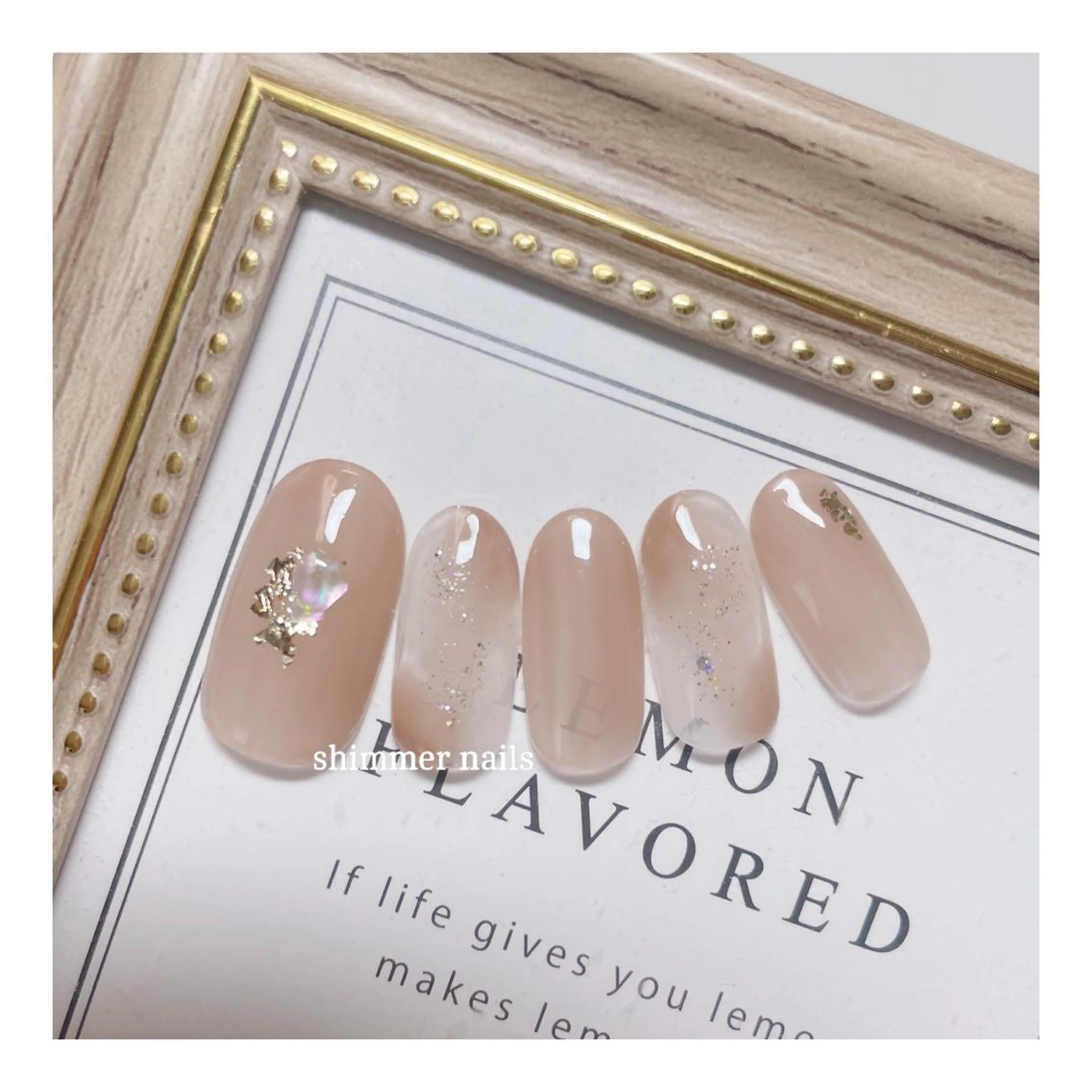 ネイル ブラウン shimmer nailsのネイルデザイン