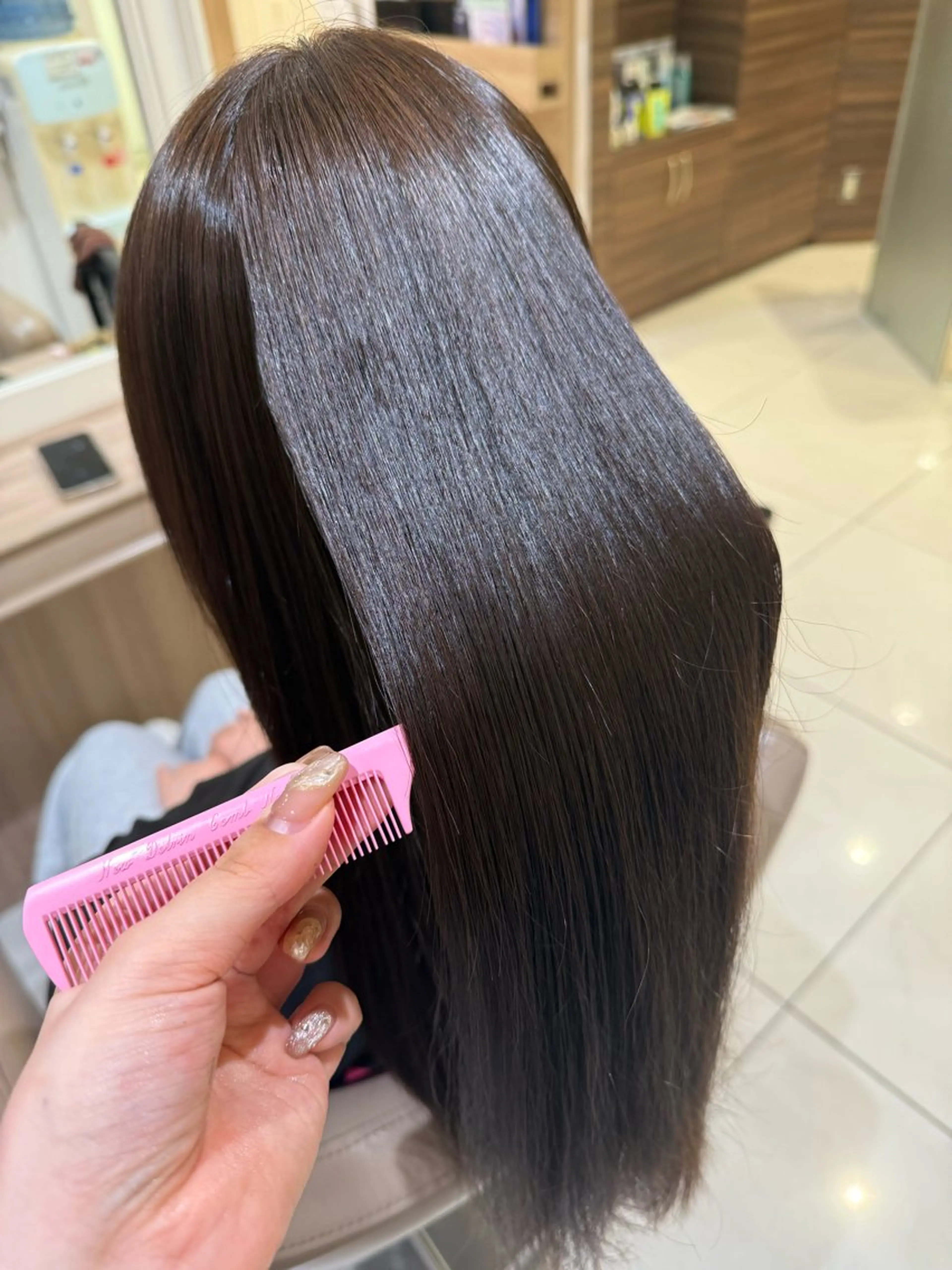 ロング パーマ カット 縮毛矯正 トリートメント 韓国ヘアメイク🎀/ 縮毛矯正✨山本媛香のヘアスタイル