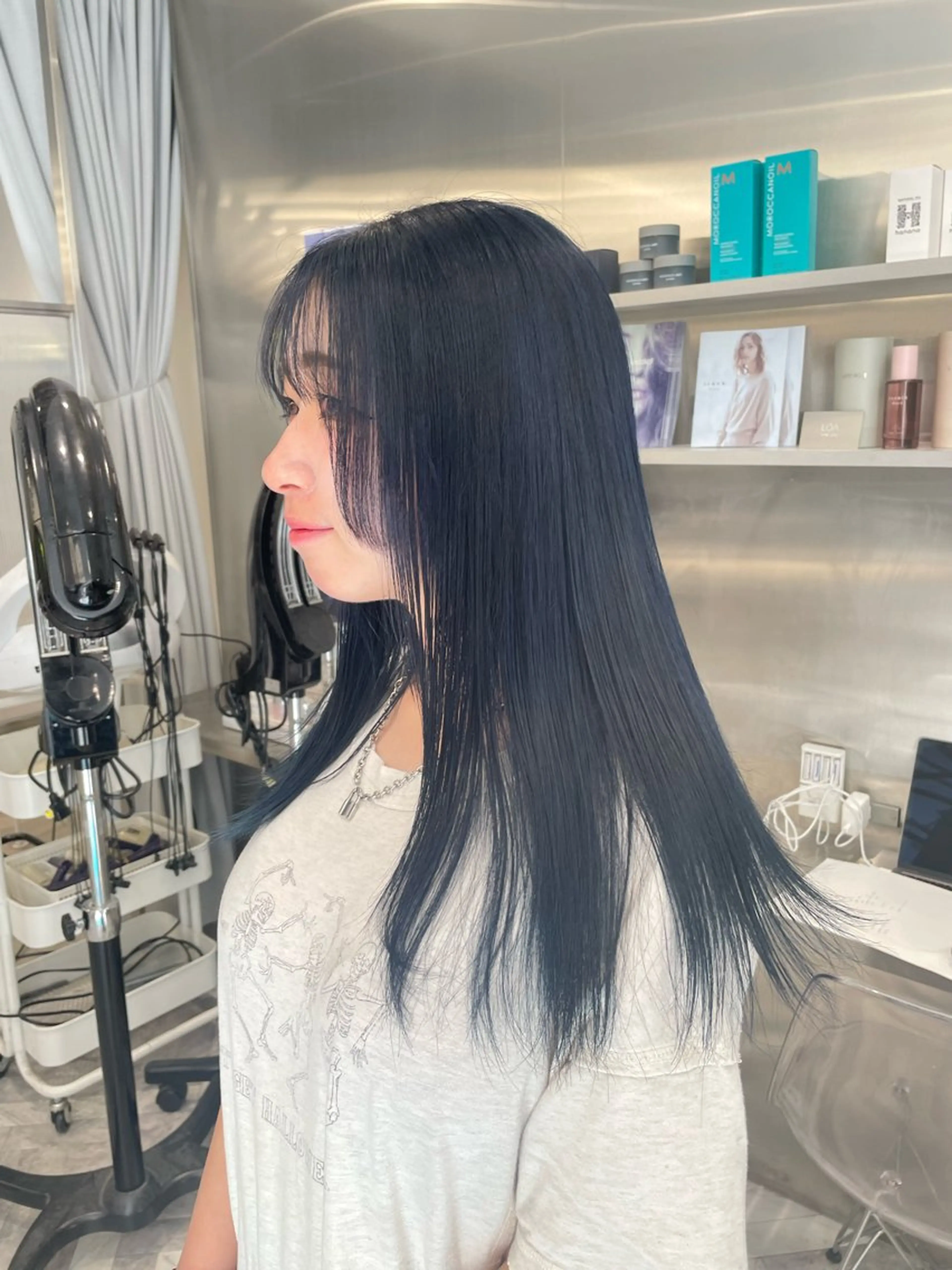 ロング カラー バレイヤージュ ブリーチ ケアブリーチ ダブルカラー イヤリングカラー カラーモデル⚡️ REONのヘアスタイル