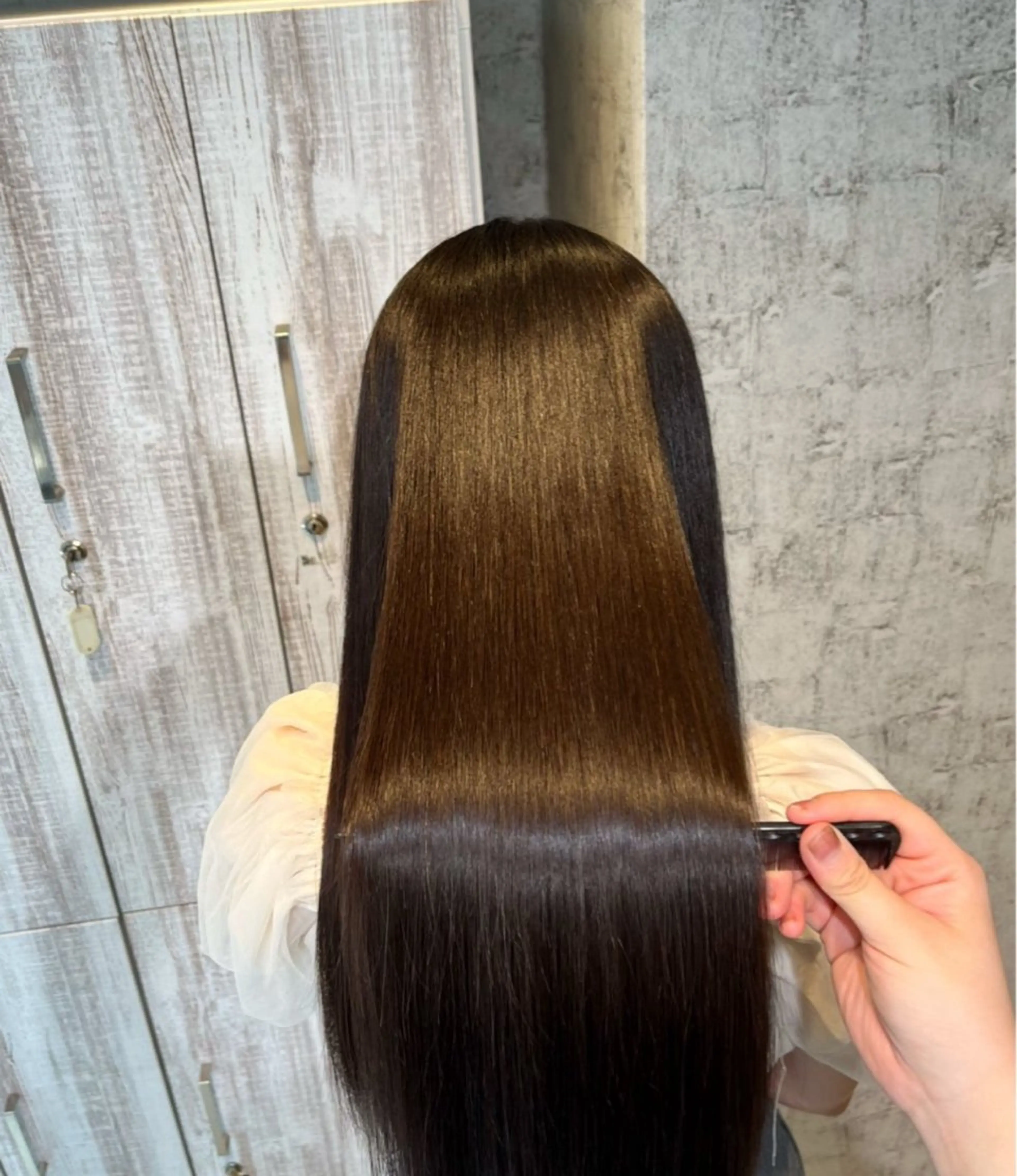 セミロング カラー カット ヘアカラー 縮毛矯正 ✨髪質改善＆eye✨ ななみのマツエク・マツパデザイン