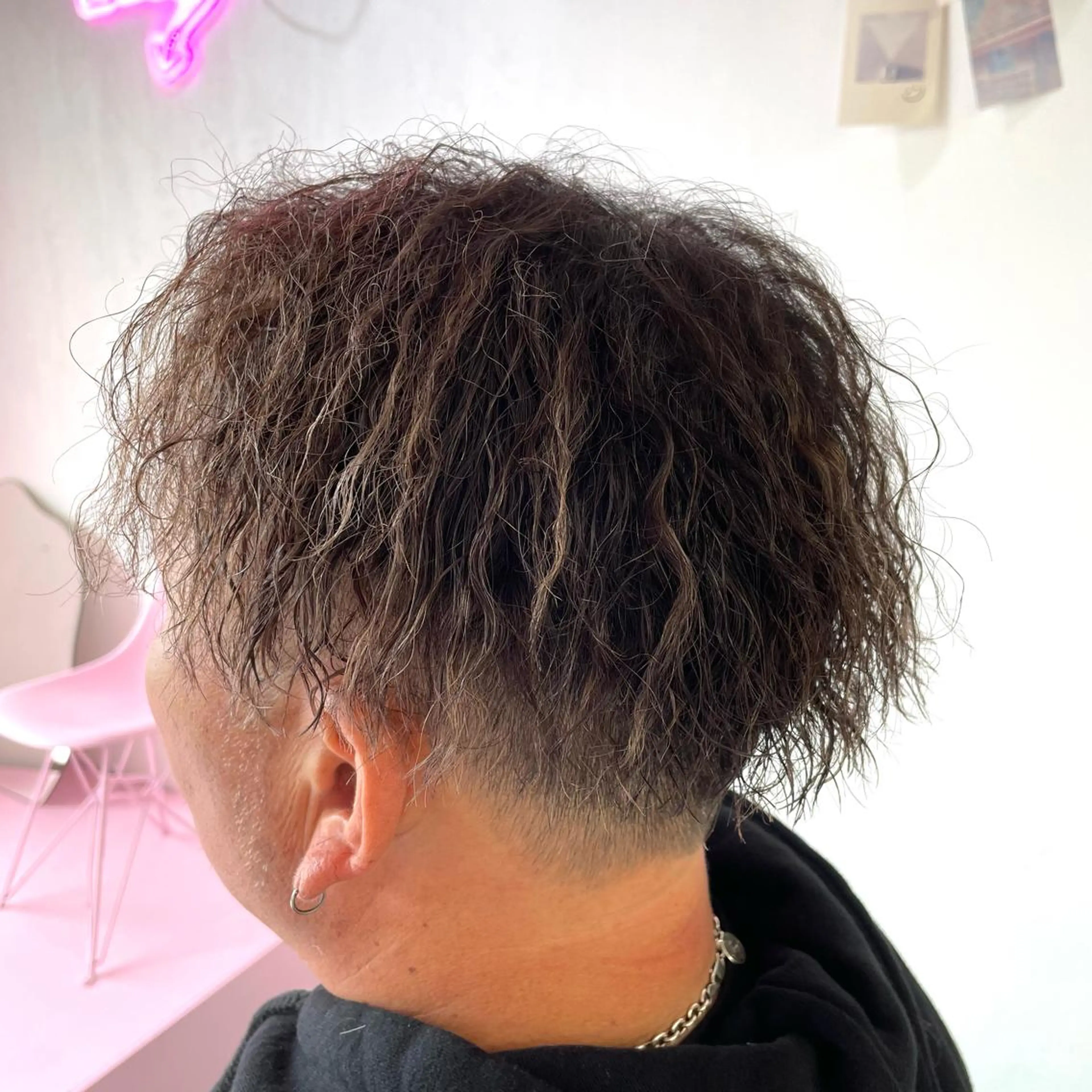 カラー パーマ メンズ カット パーマ メンズ特化/パーマ/ ブリーチ/福島 千颯のヘアスタイル