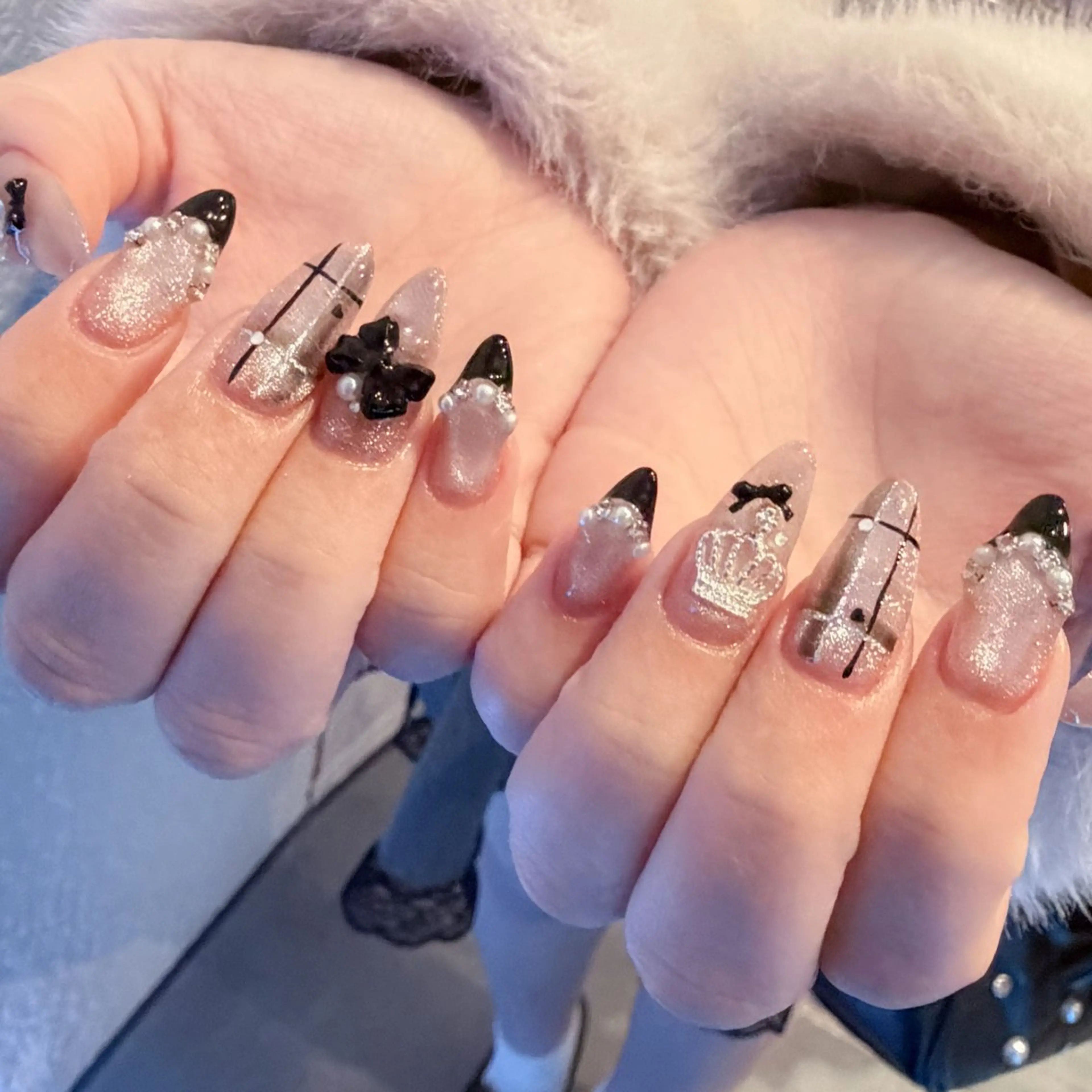 ネイル ハンドネイル Nail Share Salon Mariris所属・ユカ‎𖤐nail 堺筋本町/心斎橋のネイルデザイン