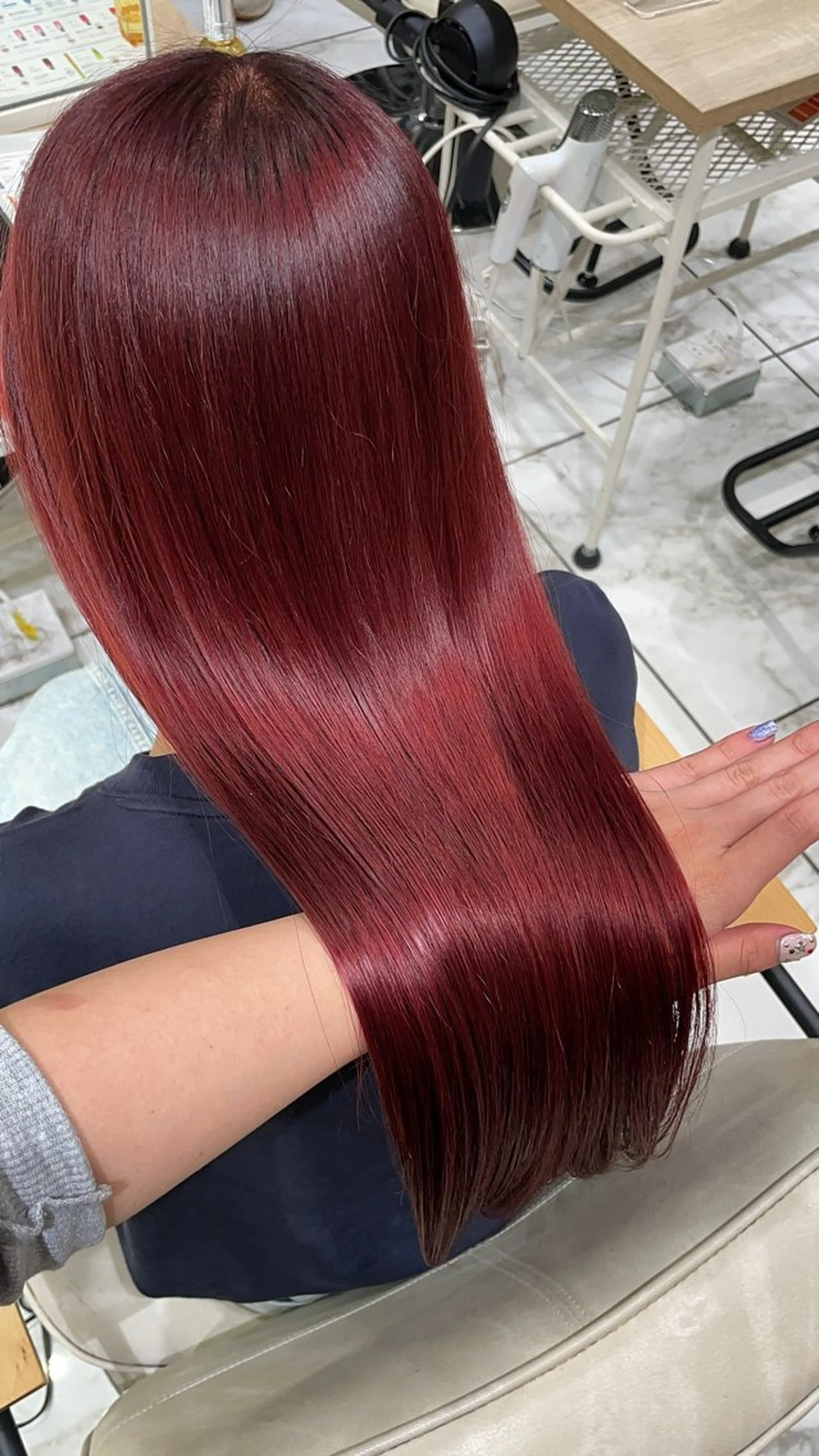 ロング カラー 透明感カラー/ 縮毛矯正/ユイ☆彡のヘアスタイル