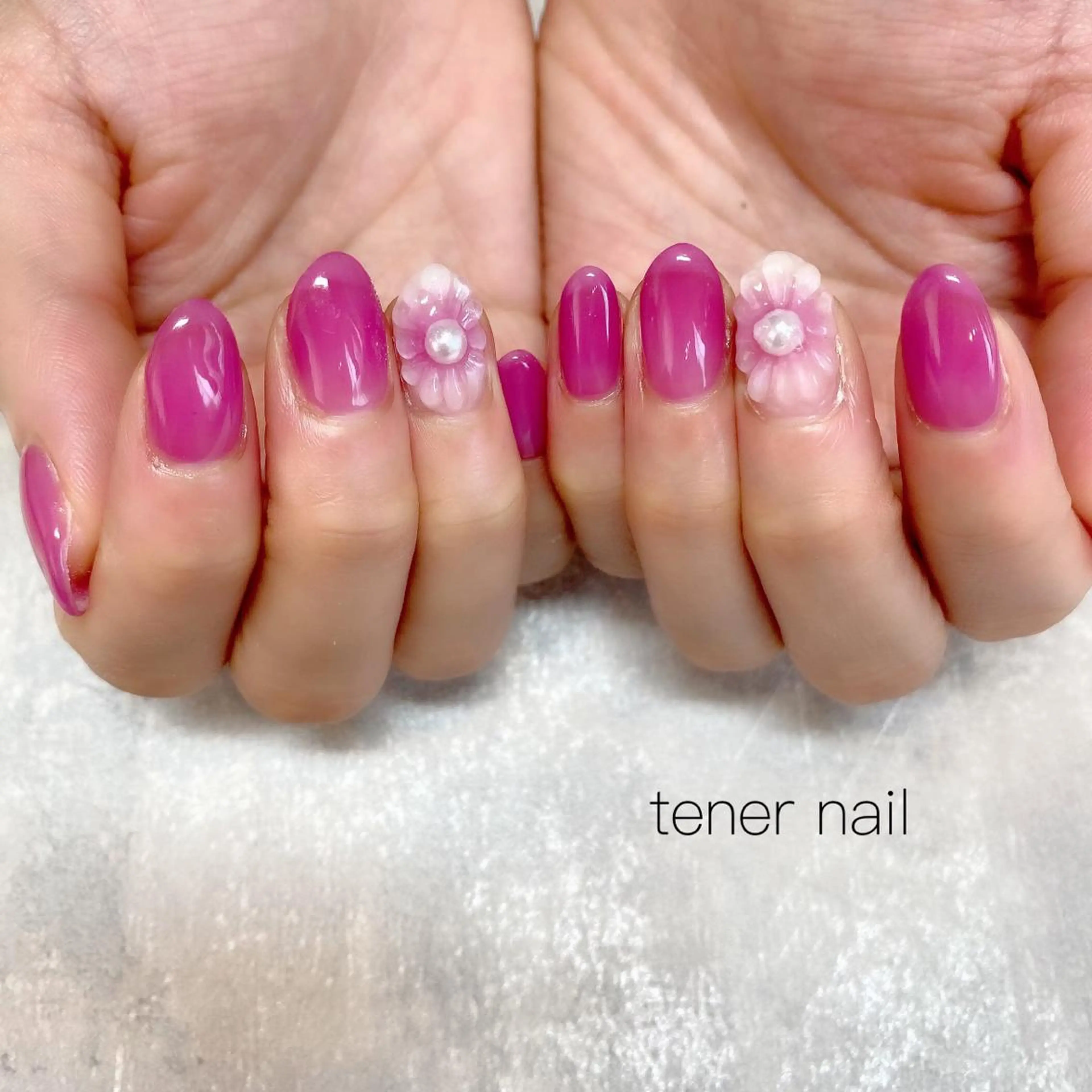 ネイル フラワーネイル ぷっくりネイル tener  nail  テネルネイル所属・テネルネイル tener nailのネイルデザイン