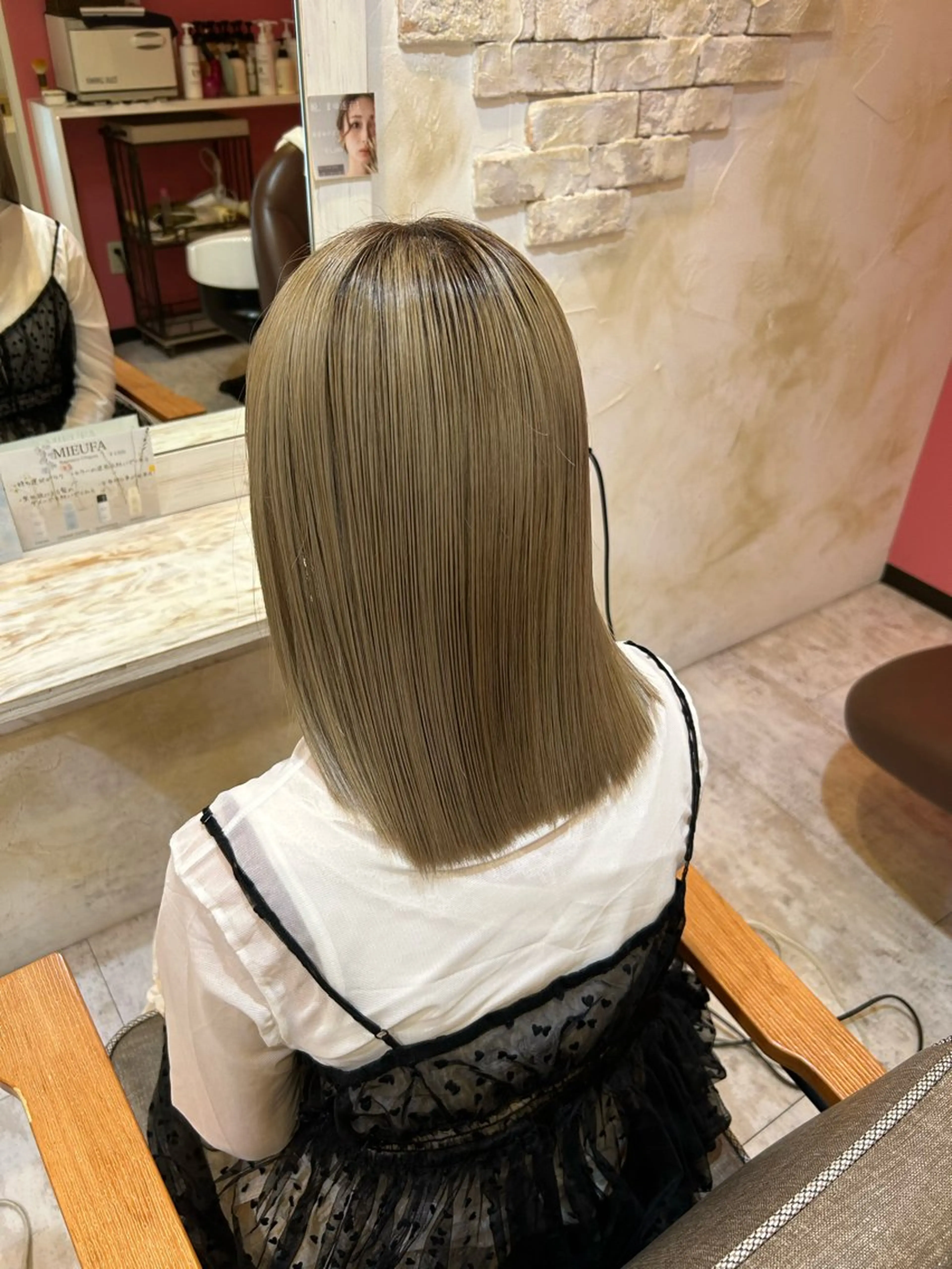 ミディアム 縮毛矯正 LittleGarden所属・リトルガーデン/ yuka🧁‎‎のヘアスタイル