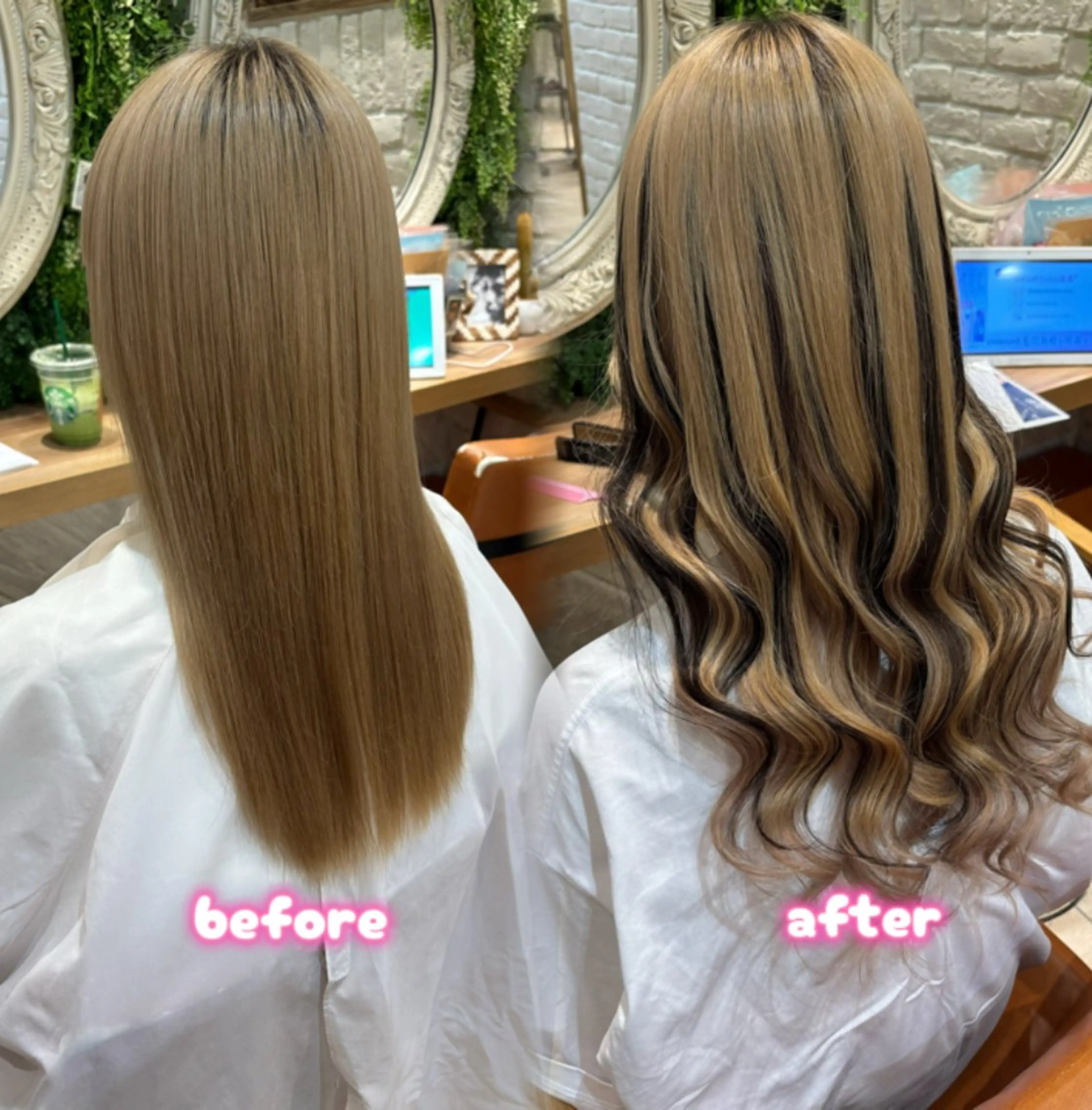 ロング カット エクステ ヘアセット 横浜🎶エクステ💟 ピンク🩷なつみ🎀のヘアスタイル