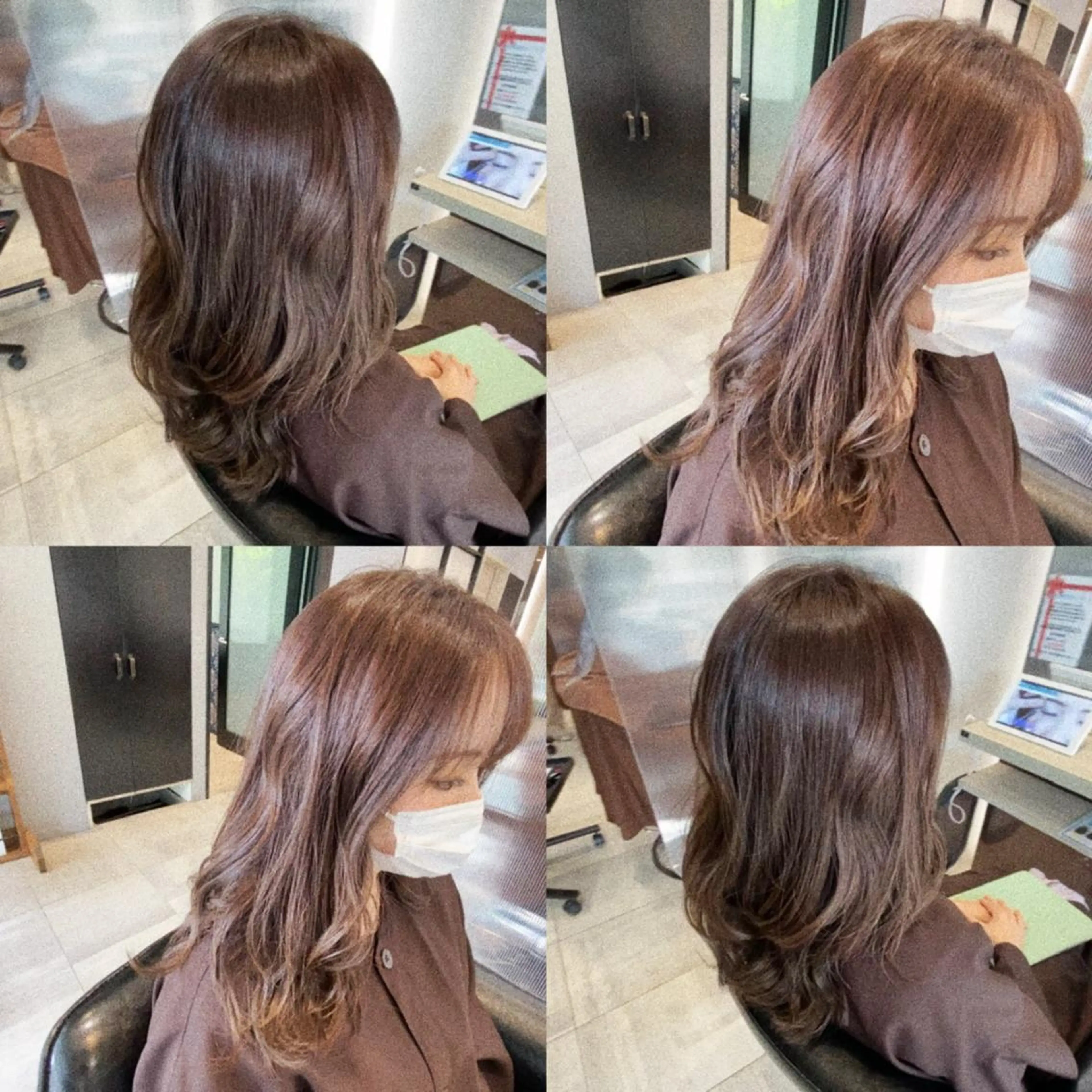 セミロング カラー ヘアカラー トリートメント メンズカット タノクラのヘアスタイル