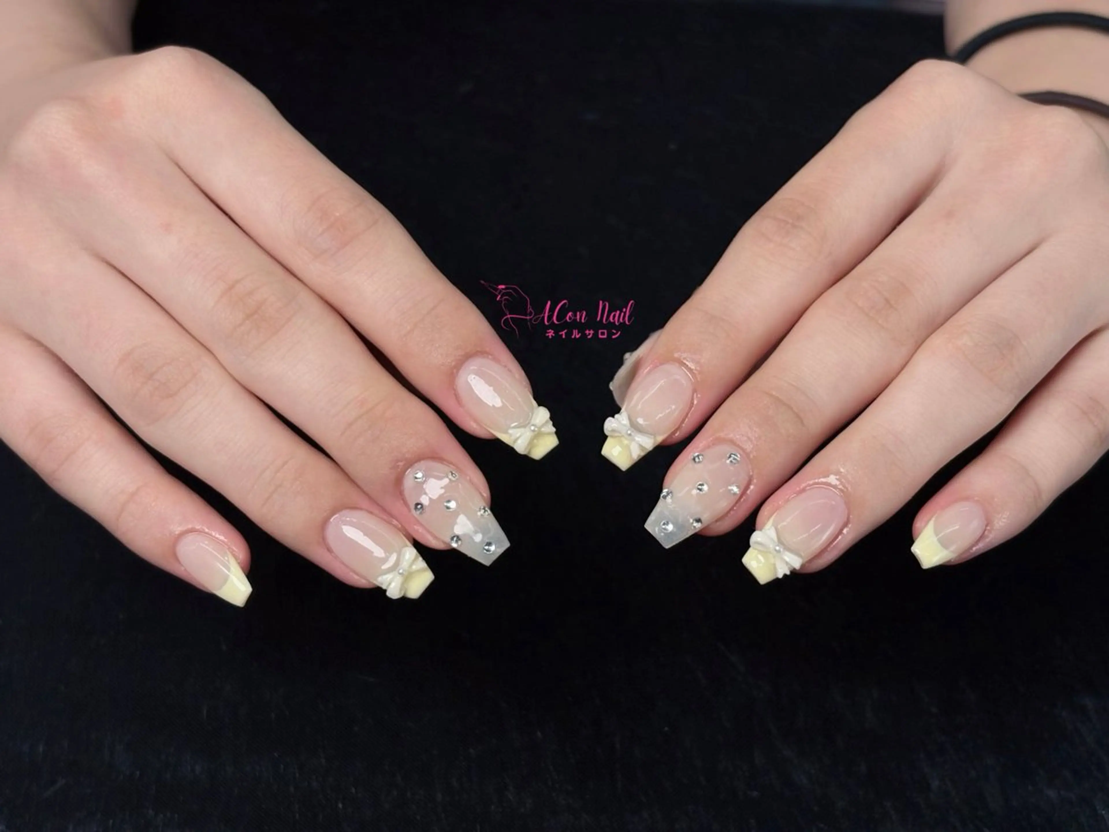 ネイル 桜ネイル 長さ出し フラワーネイル フレンチネイル ジェルネイル ハンドネイル AConNailSalon所属・ACon NailSalonのネイルデザイン