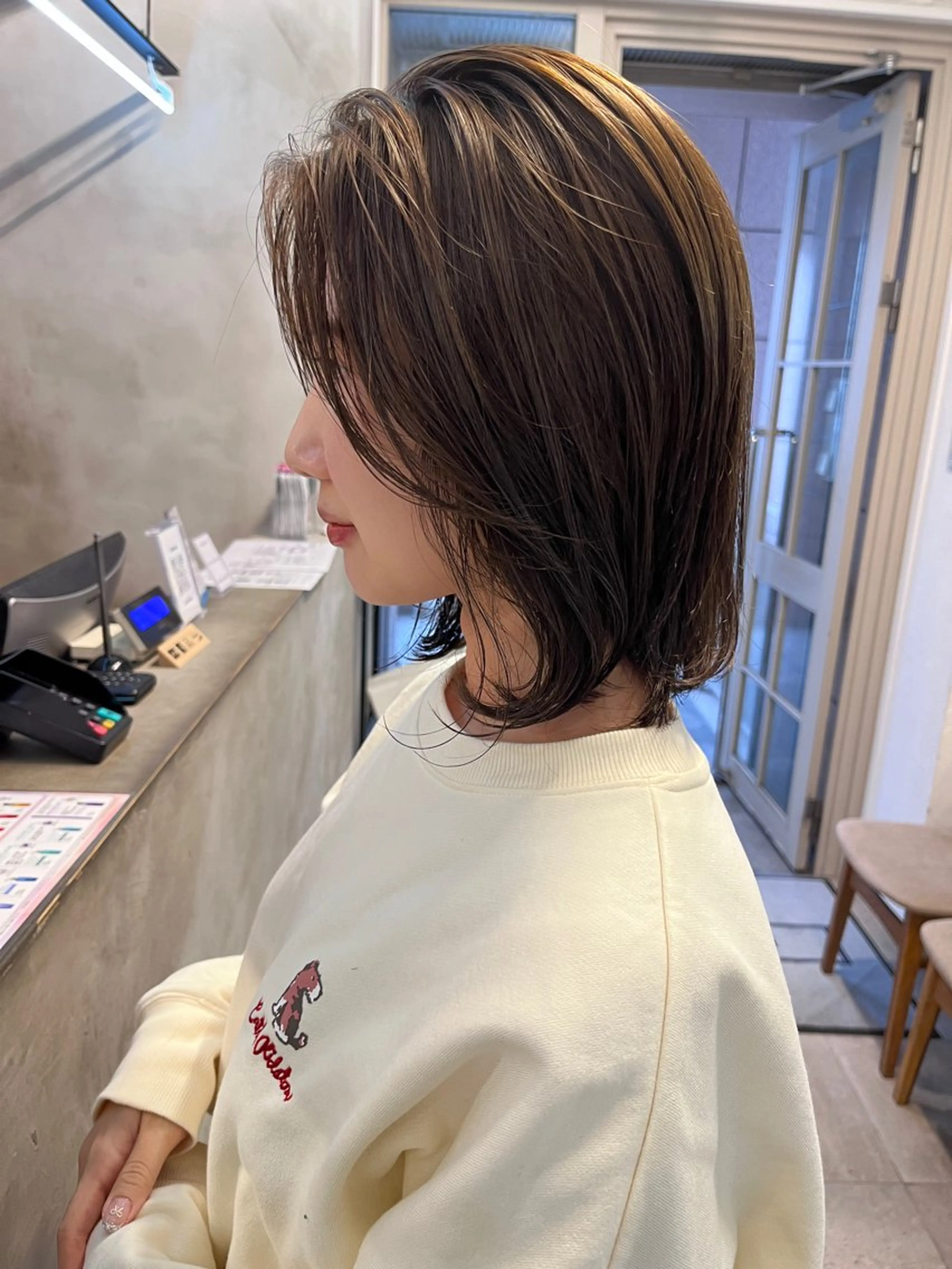 ミディアム カラー トリートメント ヘッドスパ ナチュラルなヘア /ヨシダトモキのヘアスタイル