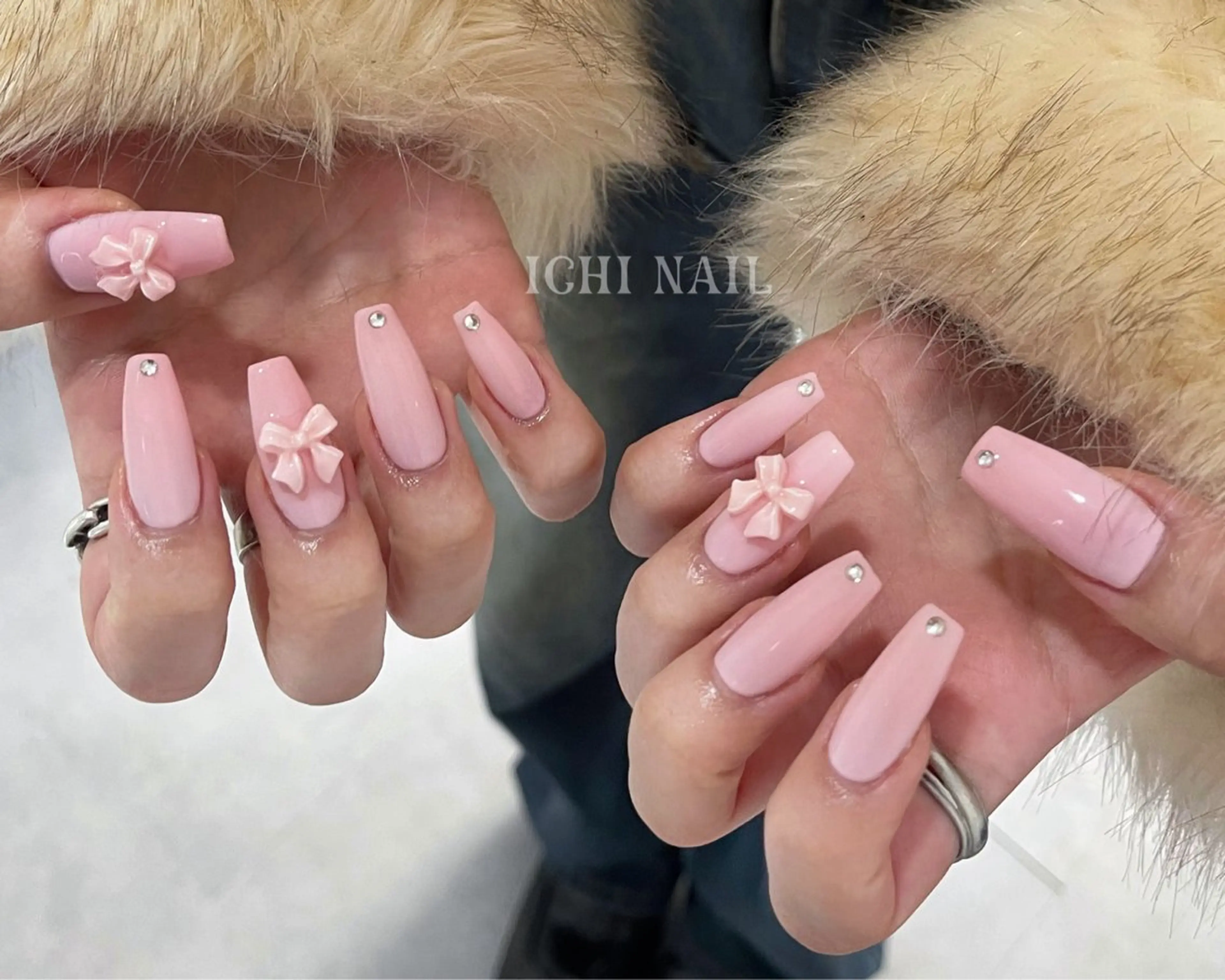 【チップ長さだし】🩵持ち込み6本シンプルデザイン💕の写真