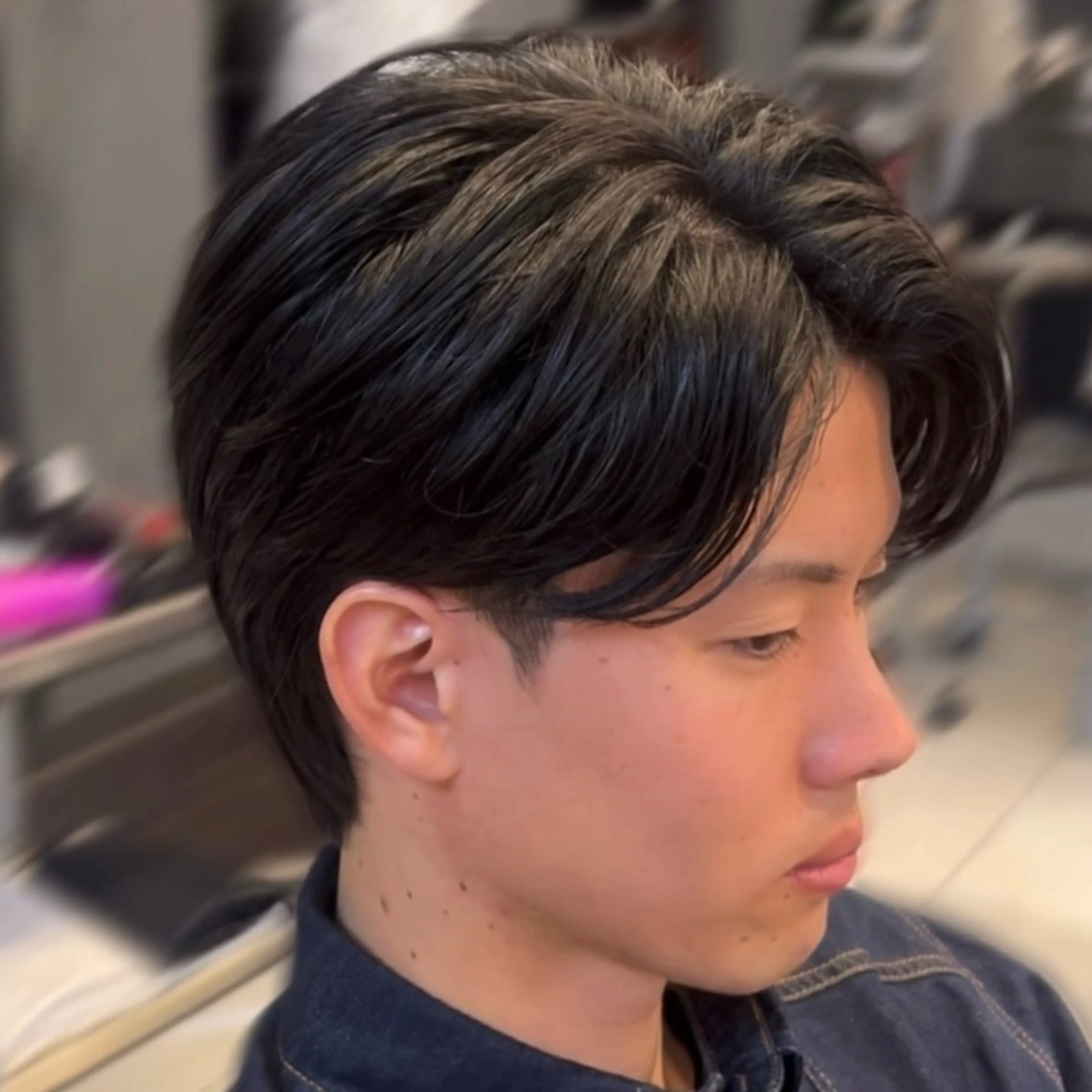 メンズ センターパート カット ❤️🔥Ai/メン ズカット❤️🔥のヘアスタイル