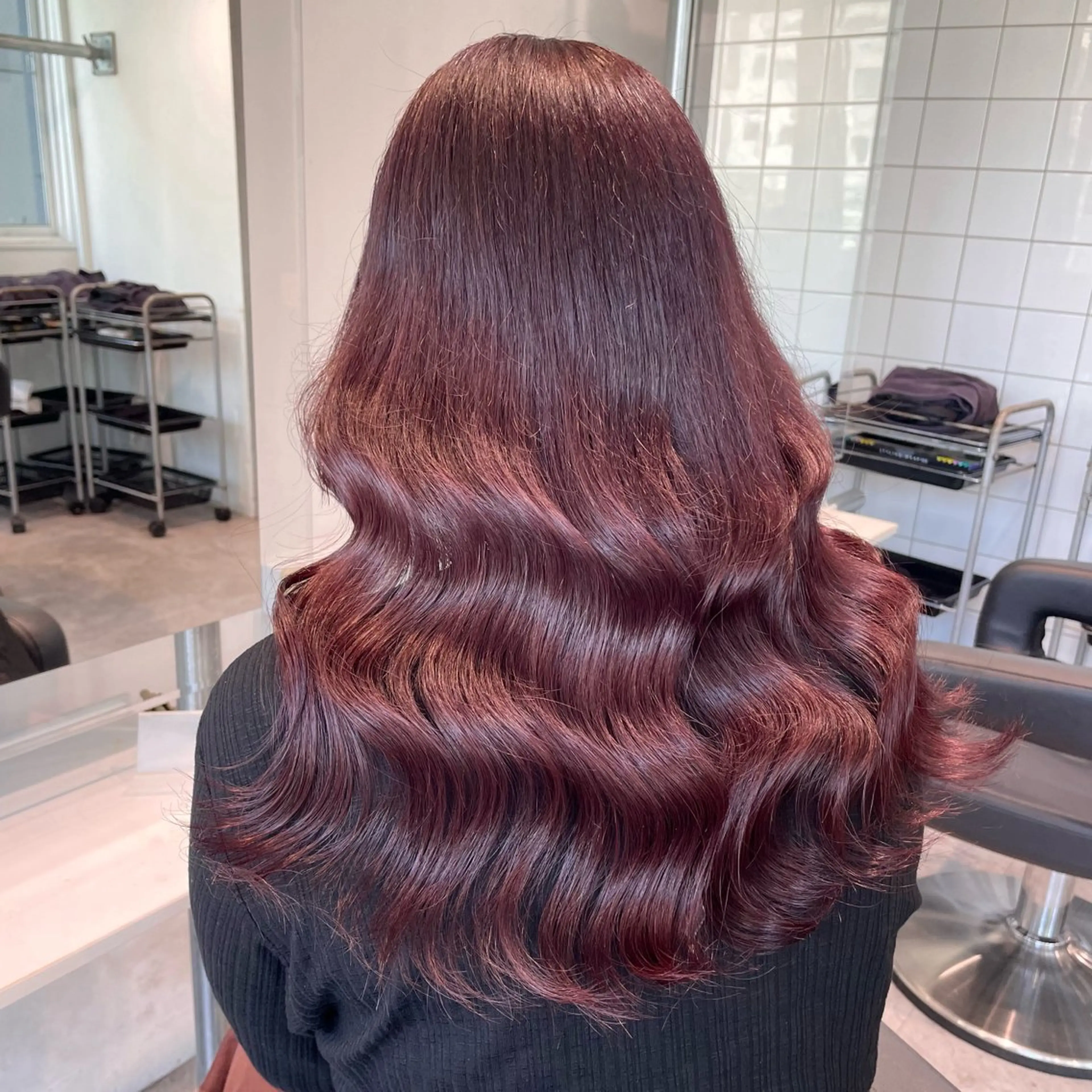 ロング ヘアカラー 盛れる暖色🎀ガーリ ーヘア🎀きっかのヘアスタイル