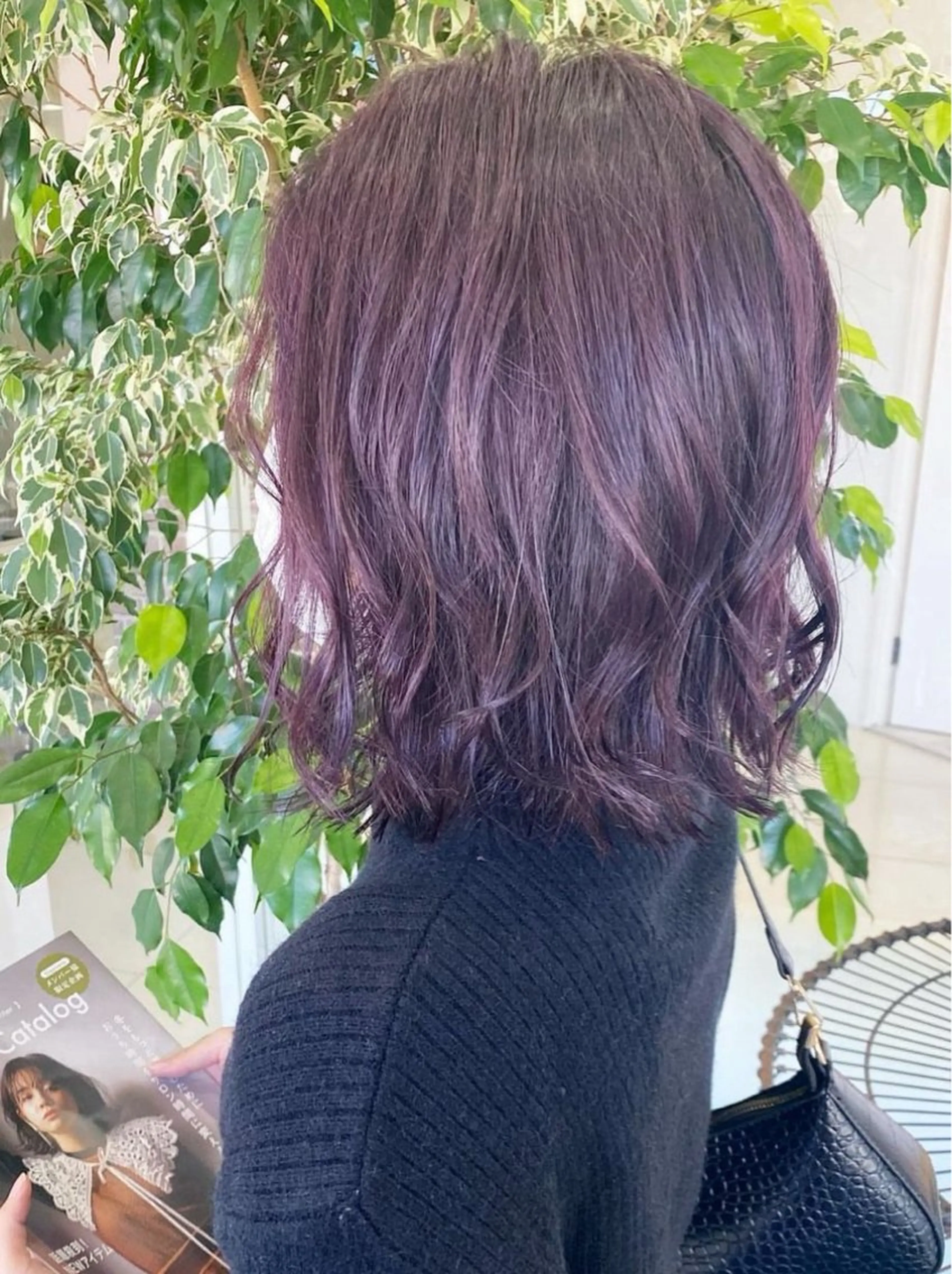 ミディアム カラー ヘアカラー 川根 彩のヘアスタイル