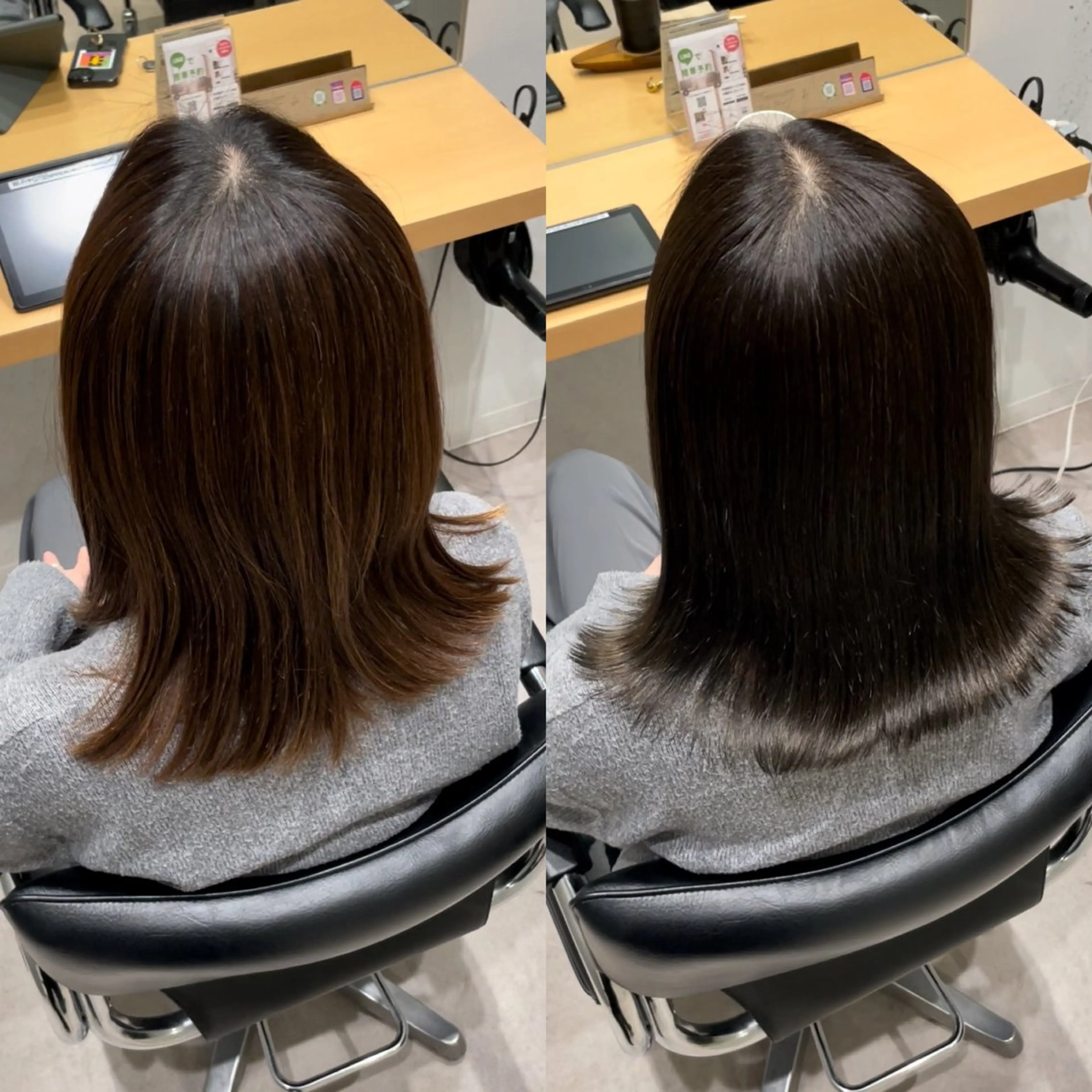 セミロング カラー 透明感カラー トリートメント 髪質改善ヘアケア 艶髪特化/上田のヘアスタイル