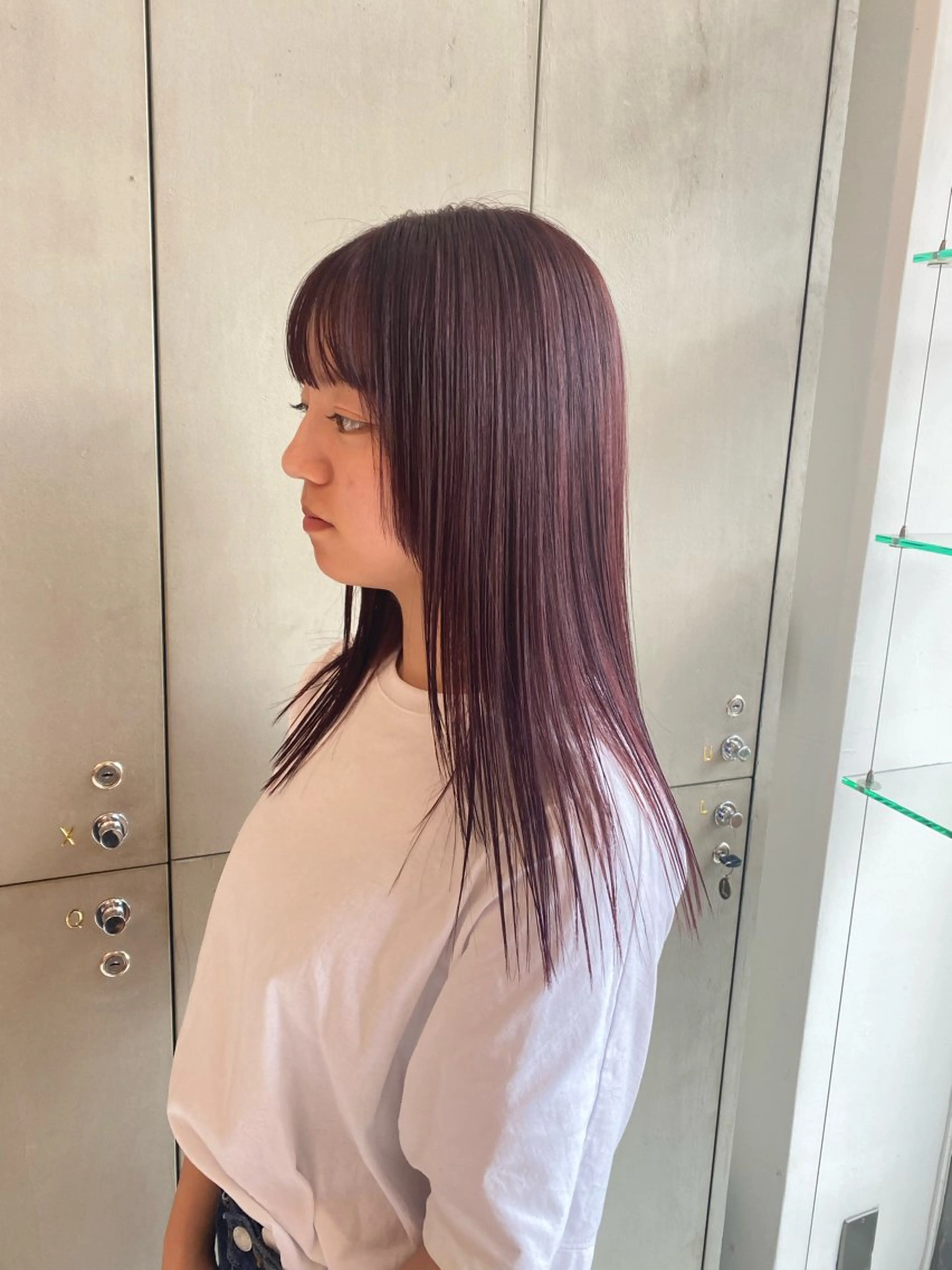 セミロング カラー ピンクカラー ヘアカラー ｱｵﾇﾏﾐﾕ☁️ /ボブ/ハイトーン/のヘアスタイル