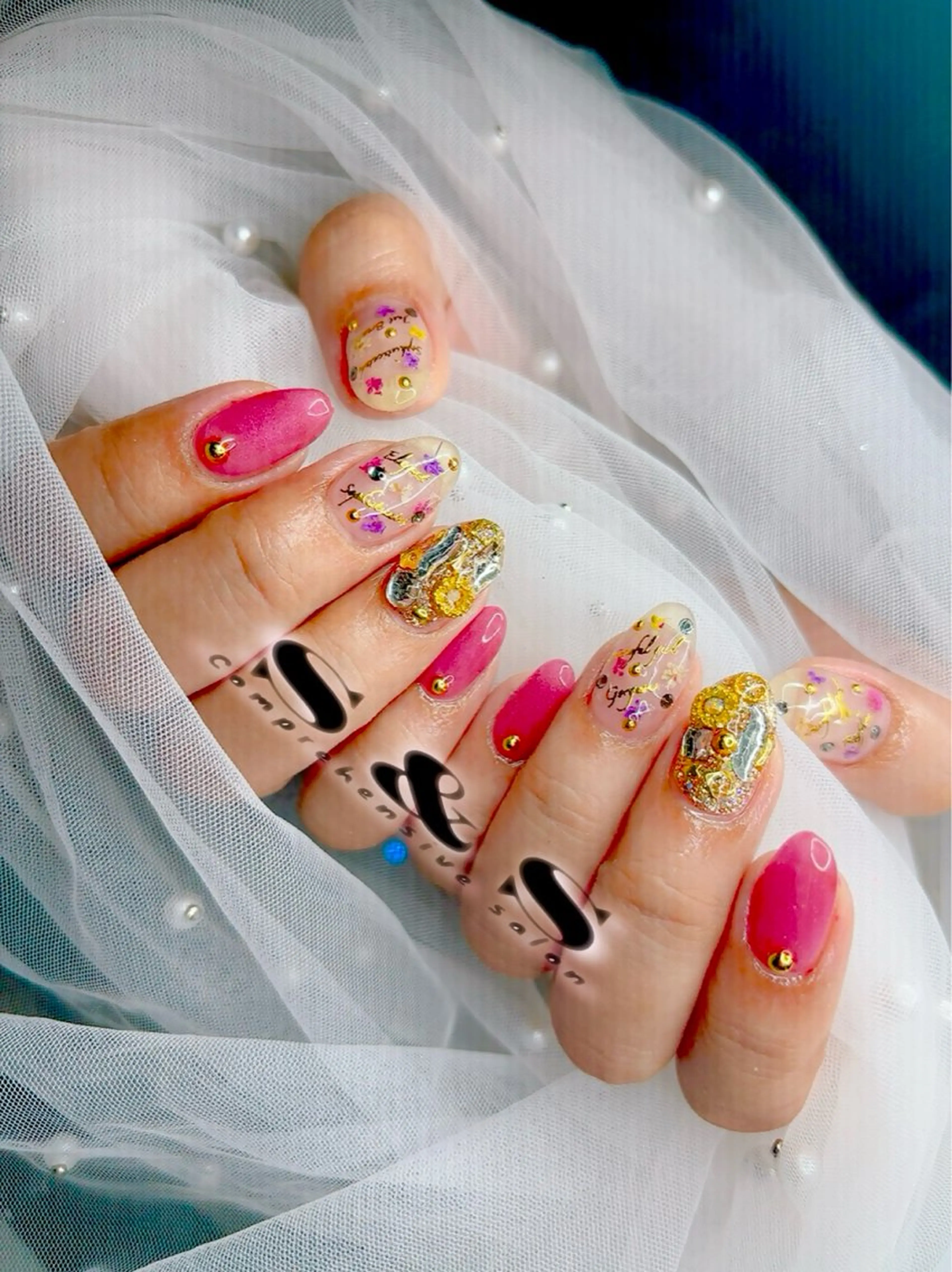 ネイル 長さ出し メンズネイル 持ち込み 春ネイル S&S 村田小百合のネイルデザイン