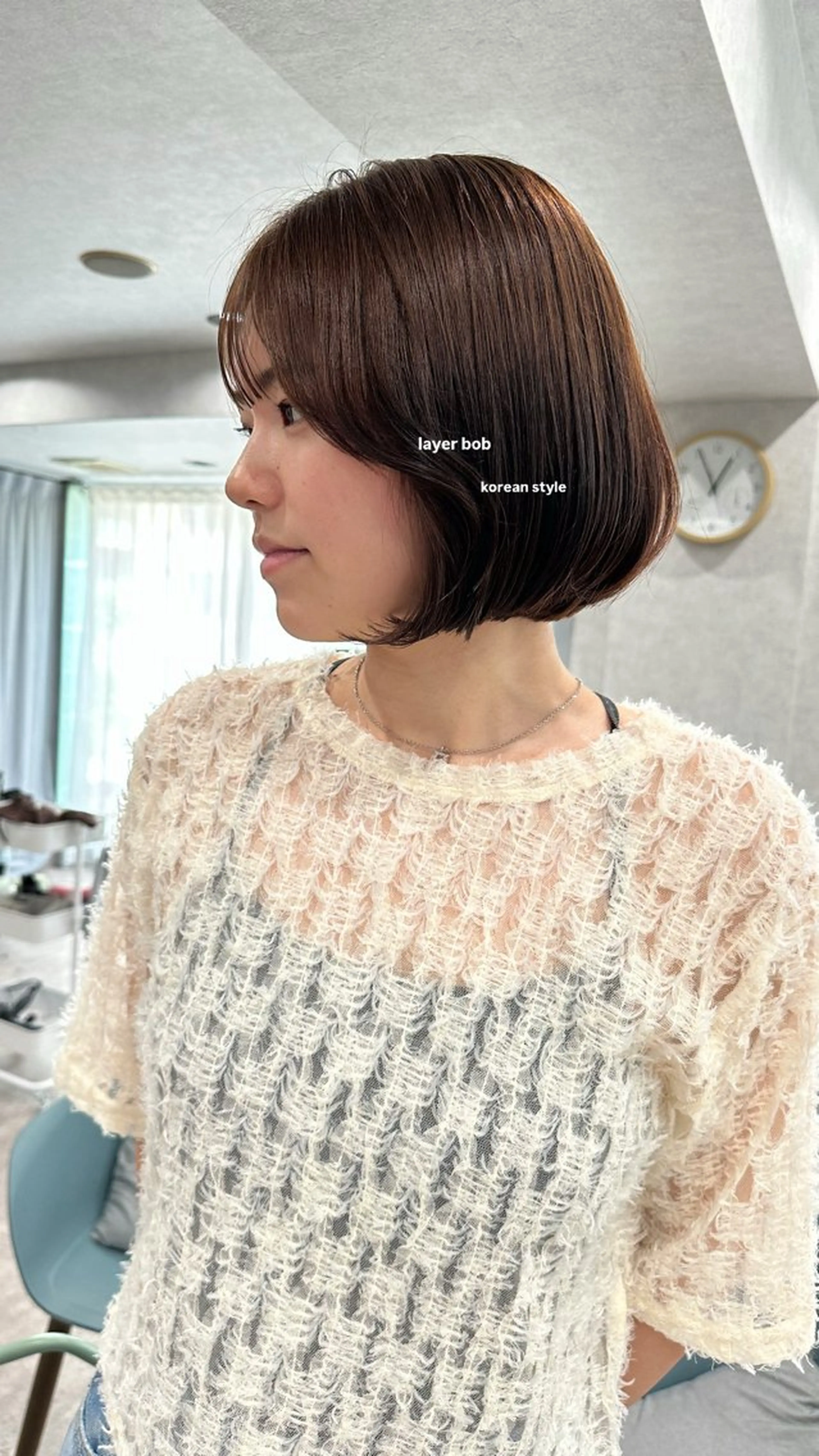 ショート カラー カット ヘアカラー トリートメント v-lab studio所属・韓国レイヤーカット/ 艶カラー/ noaのヘアスタイル