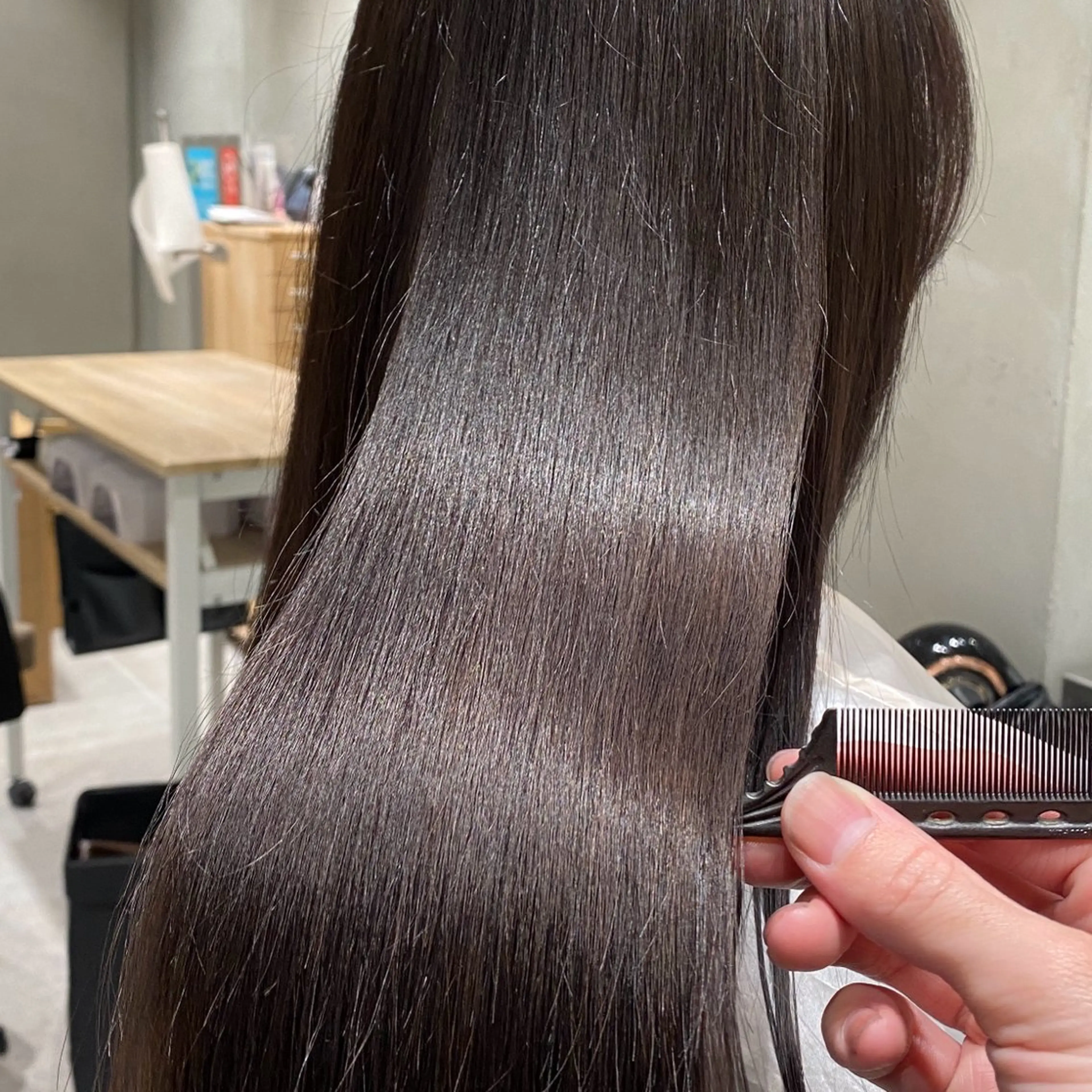 ロング ボブ/レイヤーボブ/ 髪質改善/梶川 夏季のヘアスタイル