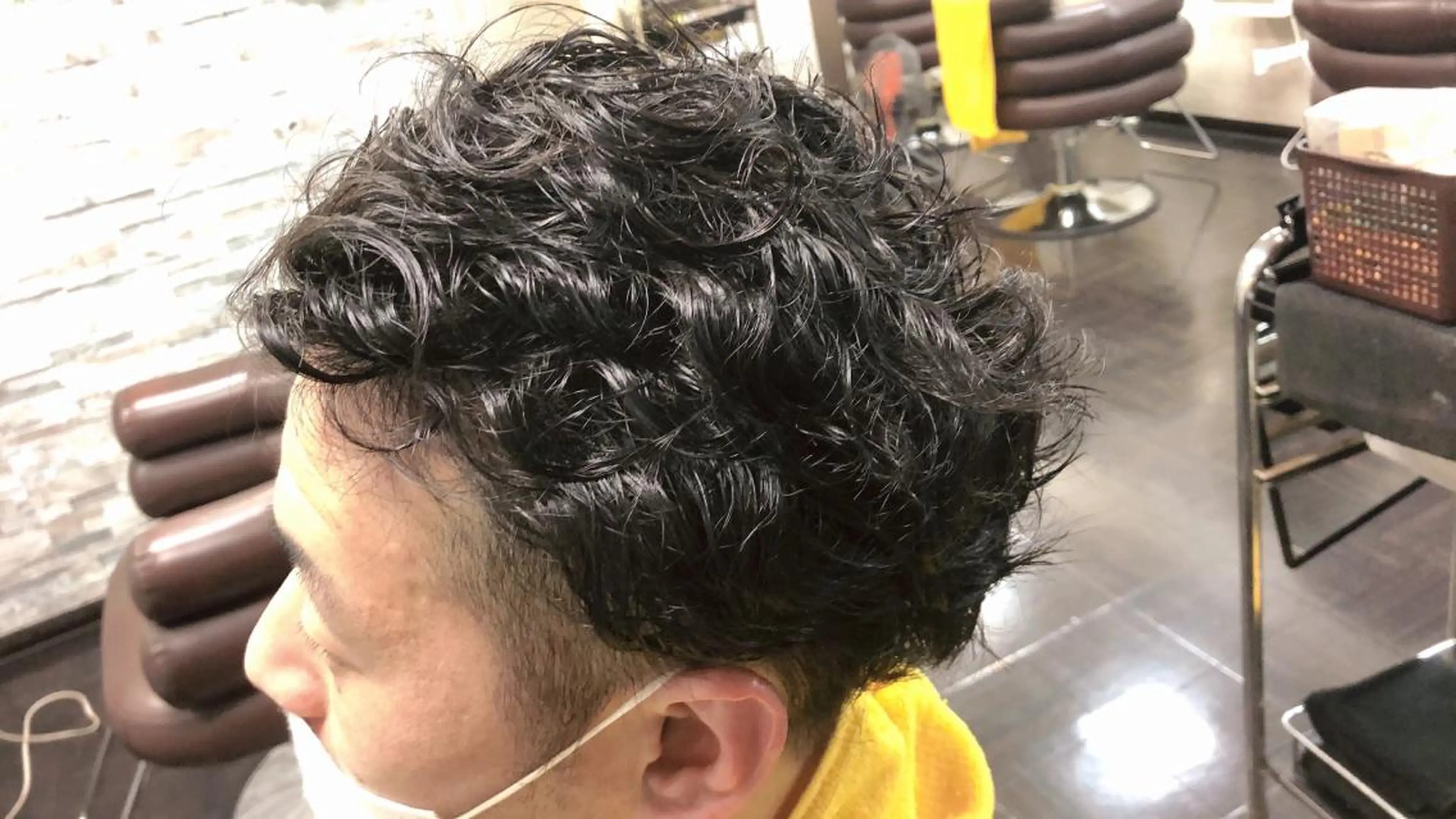 ショート パーマ メンズ メンズパーマ くせ毛 スパイラルパーマ ALLEN hair 郡山開成店所属・中司 優樹のヘアスタイル
