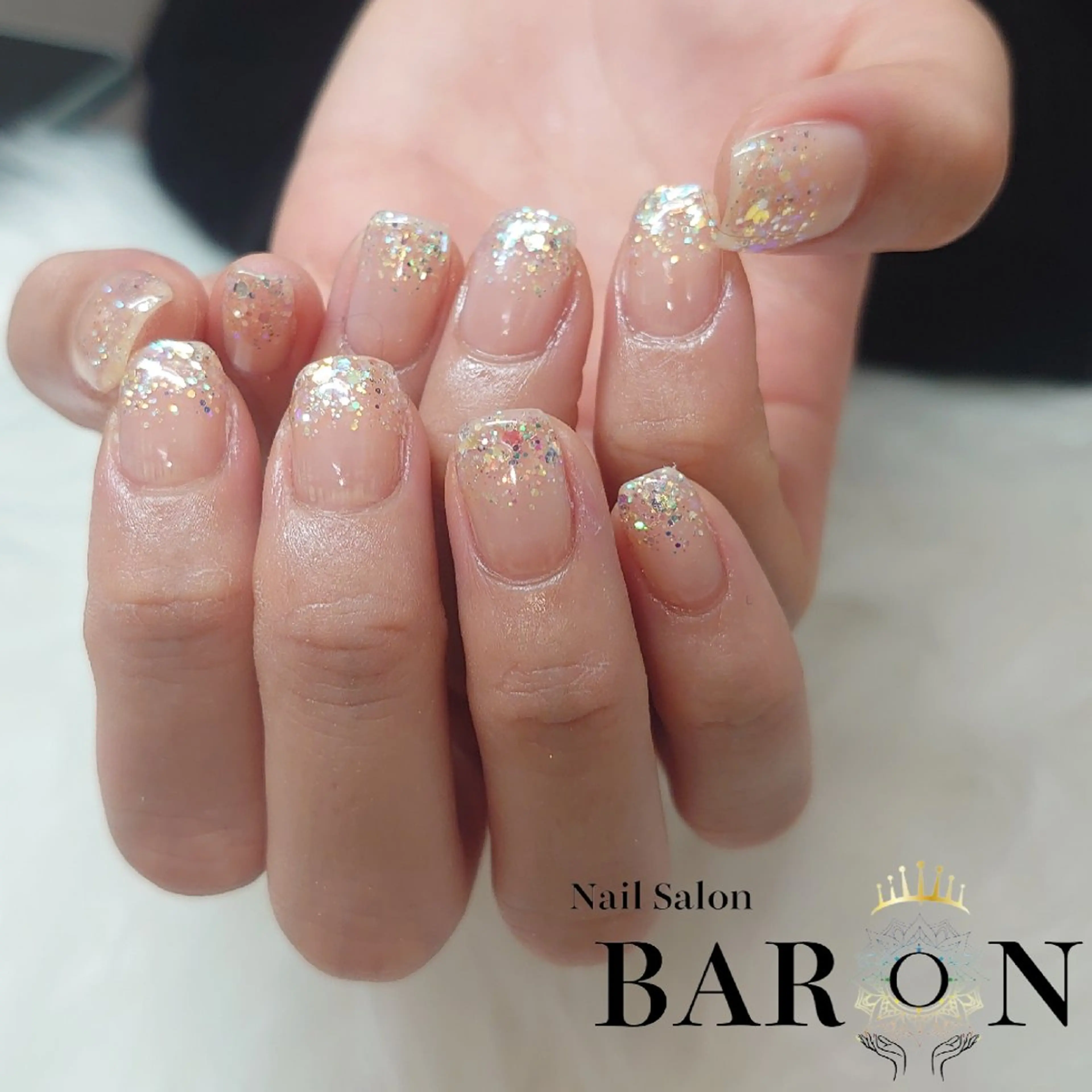 ネイル グラデーション ラメ(グリッター) ラメグラデーション ♛BARON♛ AOIのネイルデザイン