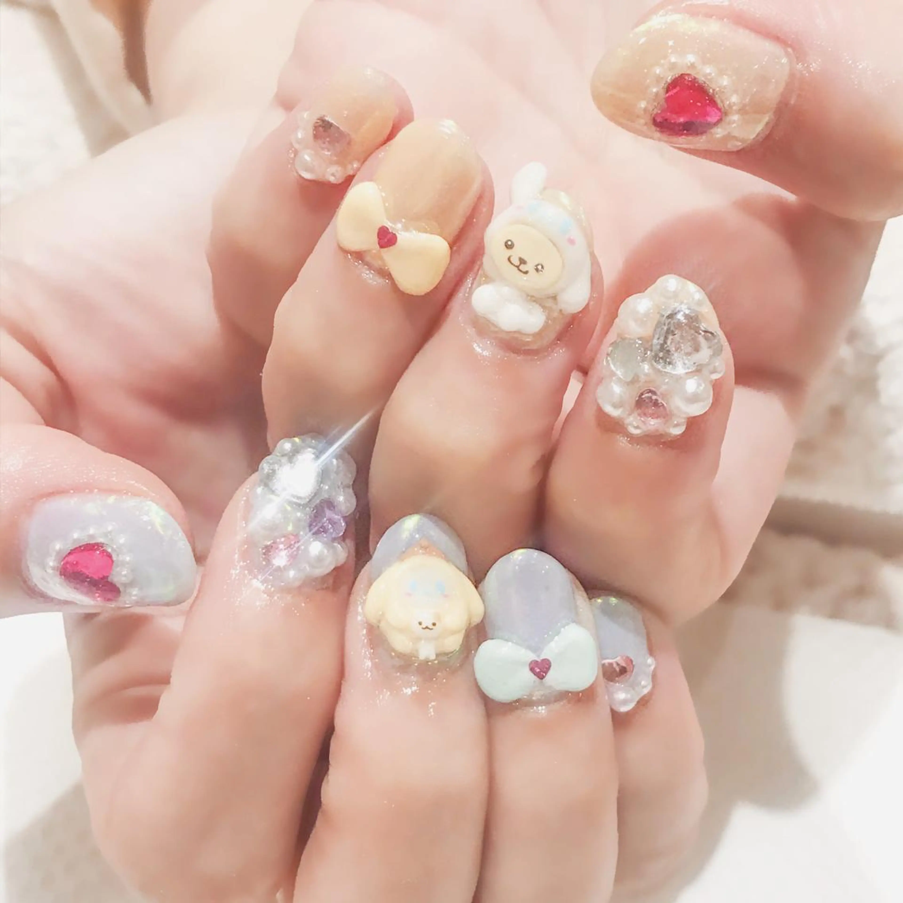 ネイル アートネイル ジェルネイル 持ち込み 春ネイル Nyanco Nailのネイルデザイン