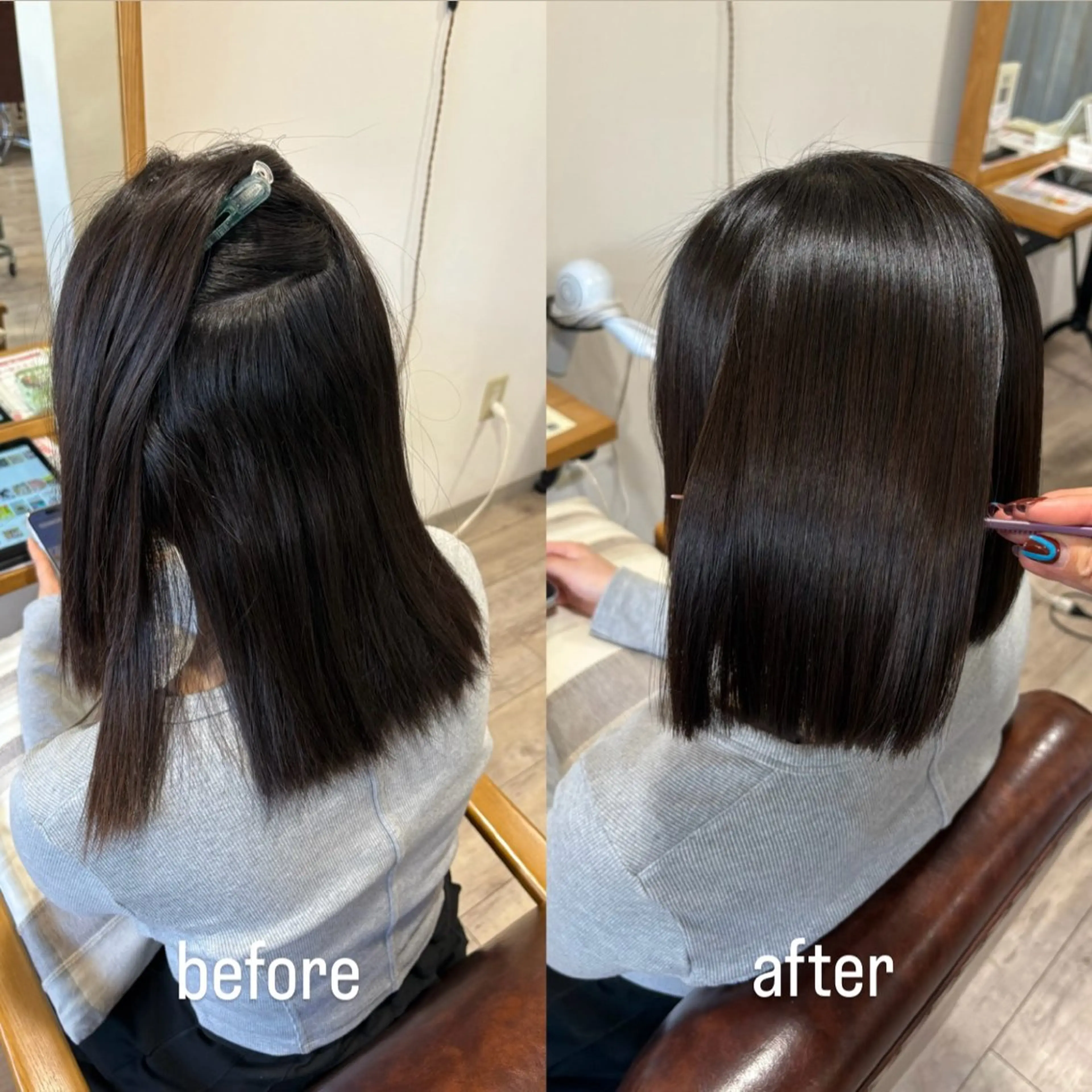 ミディアム カット 縮毛矯正 🫧縮毛矯正🫧 yuriのヘアスタイル