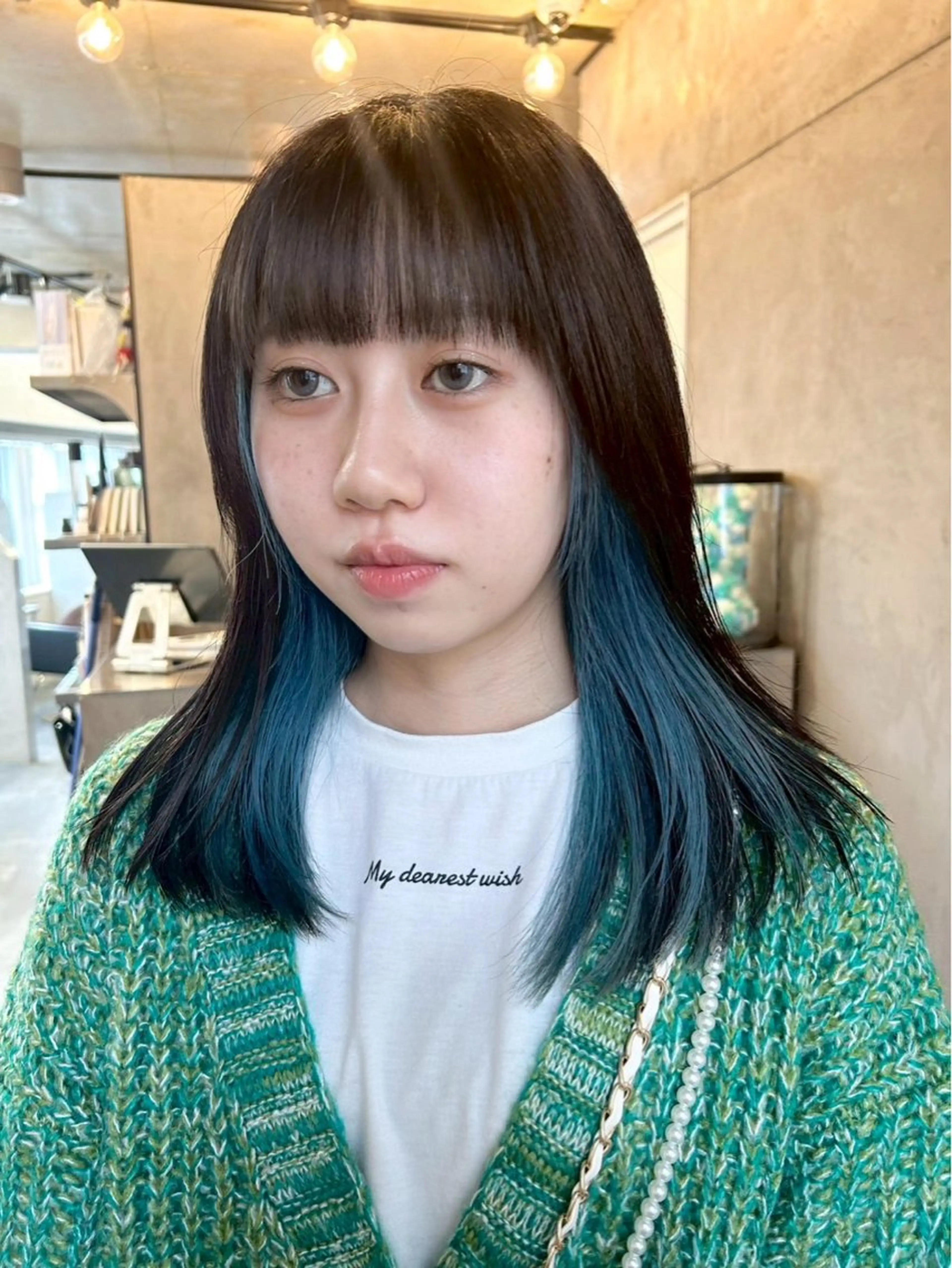 ミディアム ヘアカラー ななみ/博多/ ブリーチ/髪質改善のヘアスタイル