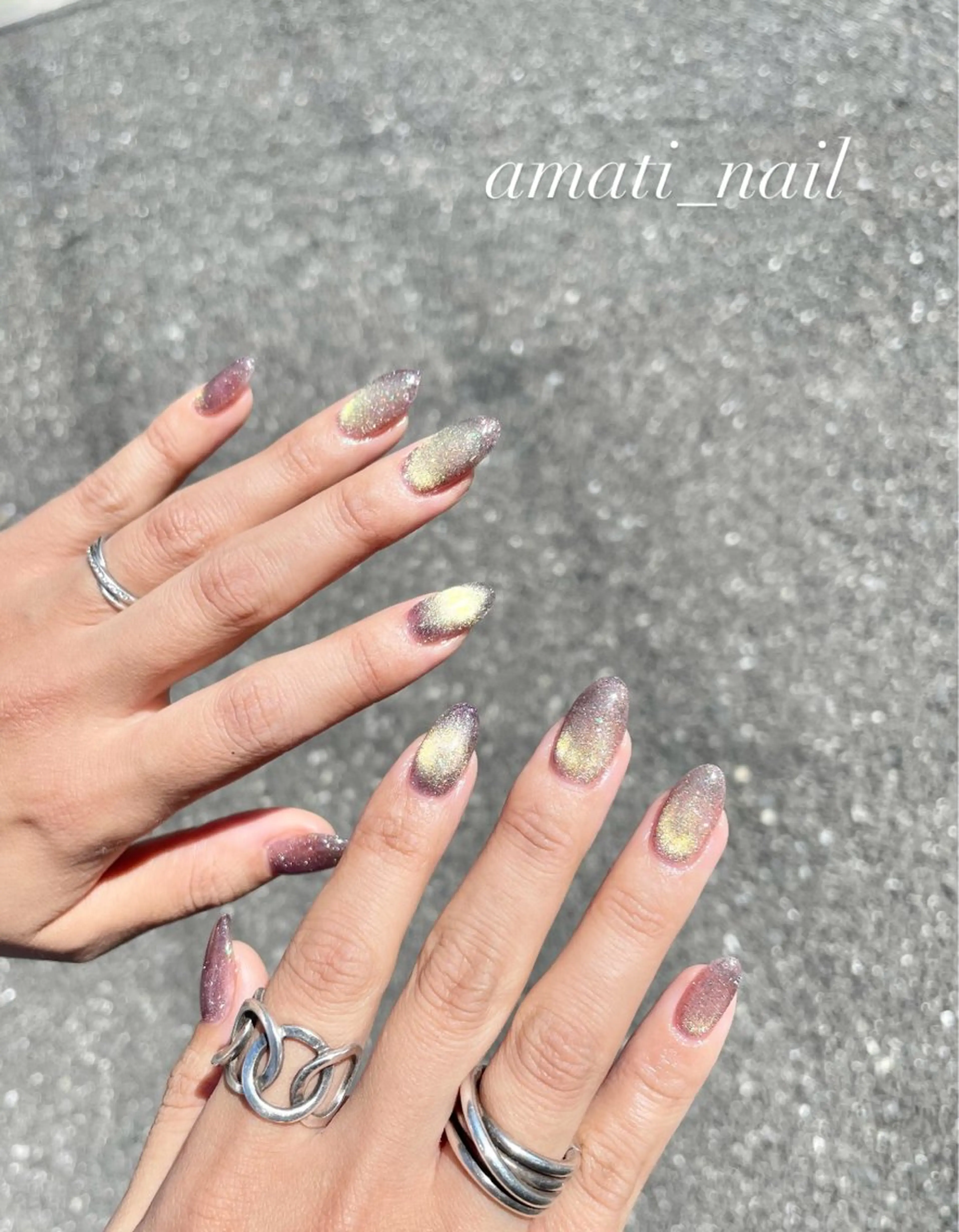 ネイル フットネイル ジェルネイル マグネットネイル ミラーネイル ニュアンスネイル ハンドネイル amati_nail TAKAKOのネイルデザイン
