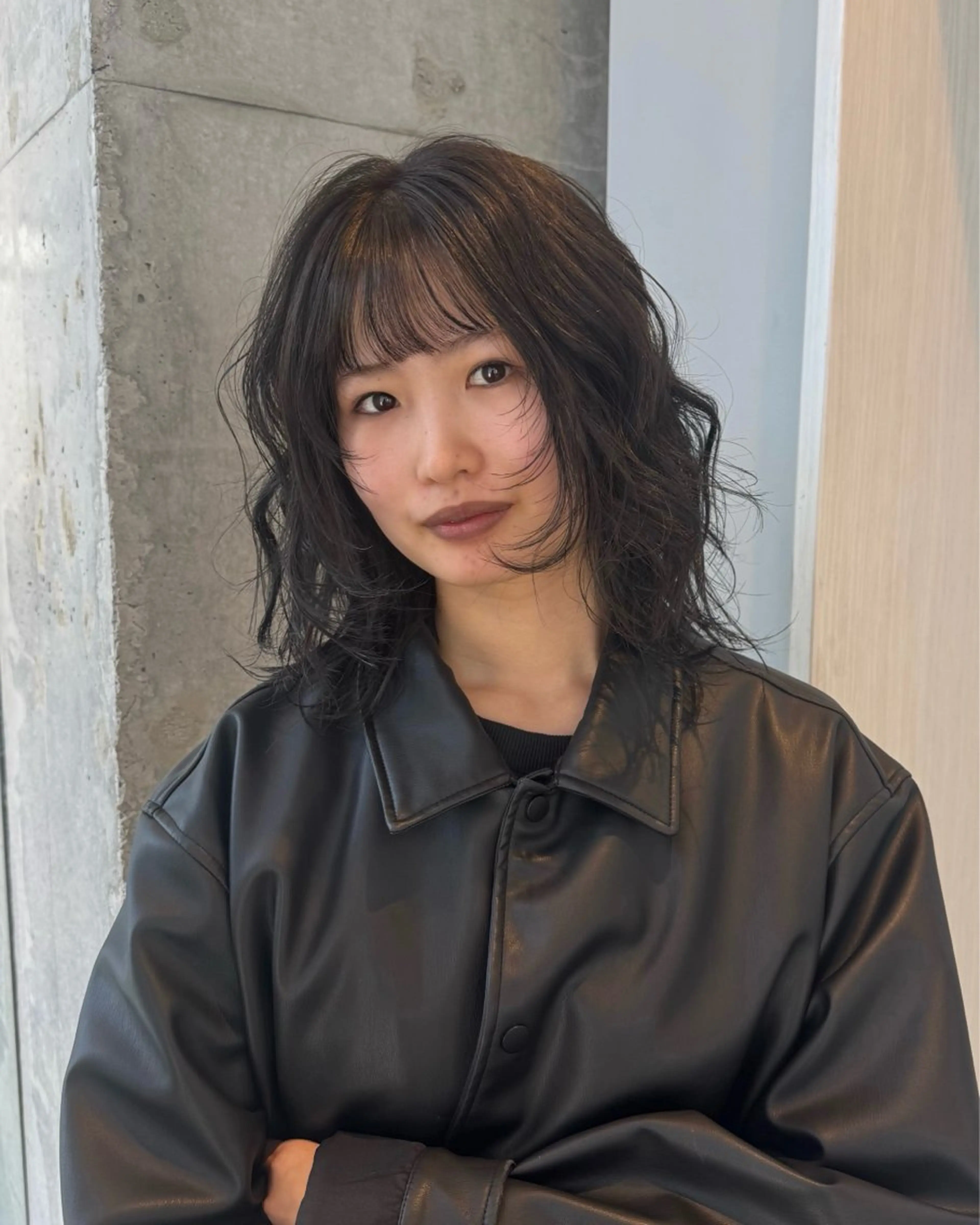 ミディアム カラー オリーブカラー ♡ suzUkaのヘアスタイル