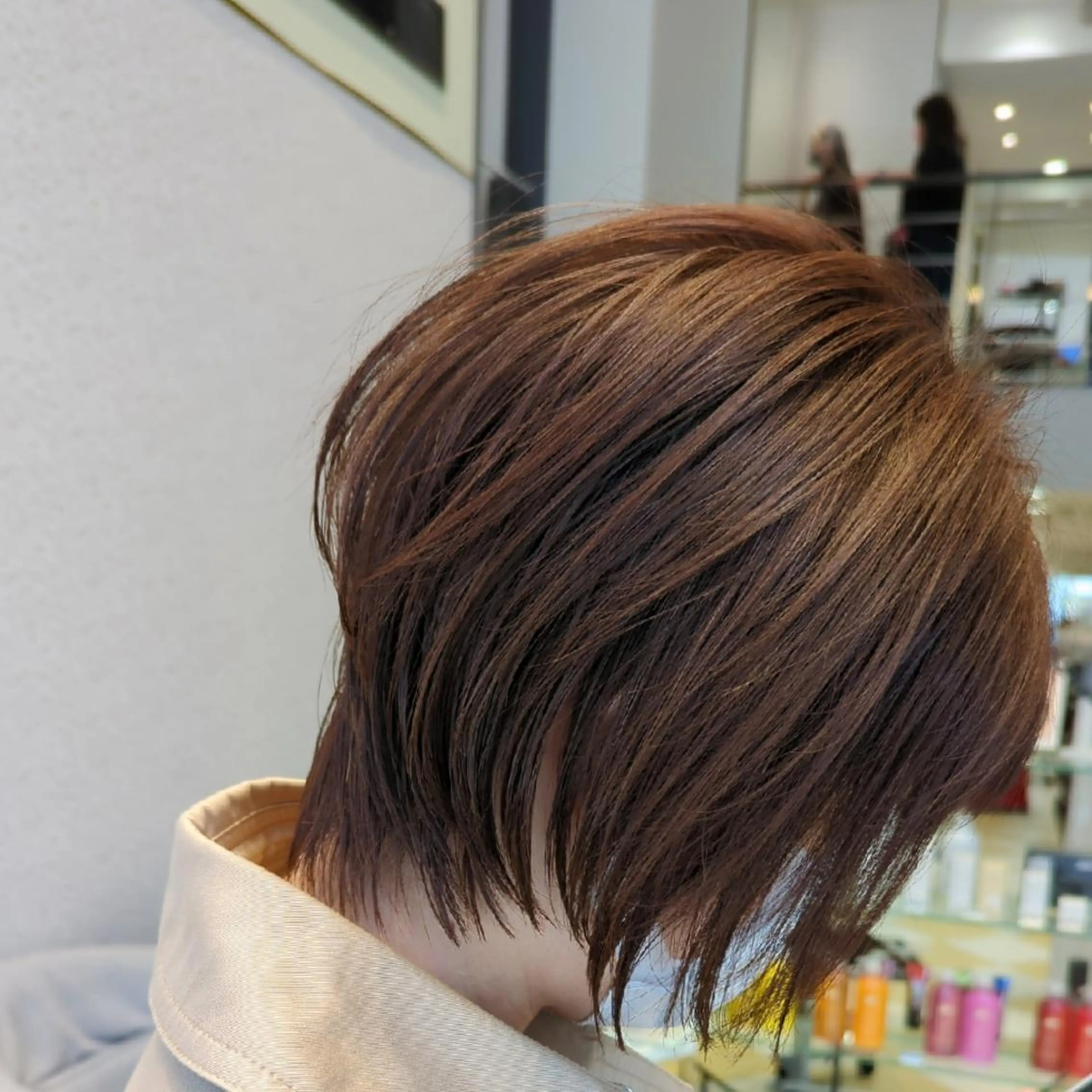 ミディアム カラー ボブ カット トリートメント ヘアセット  知念　香トータル ビューティー🌷のヘアスタイル