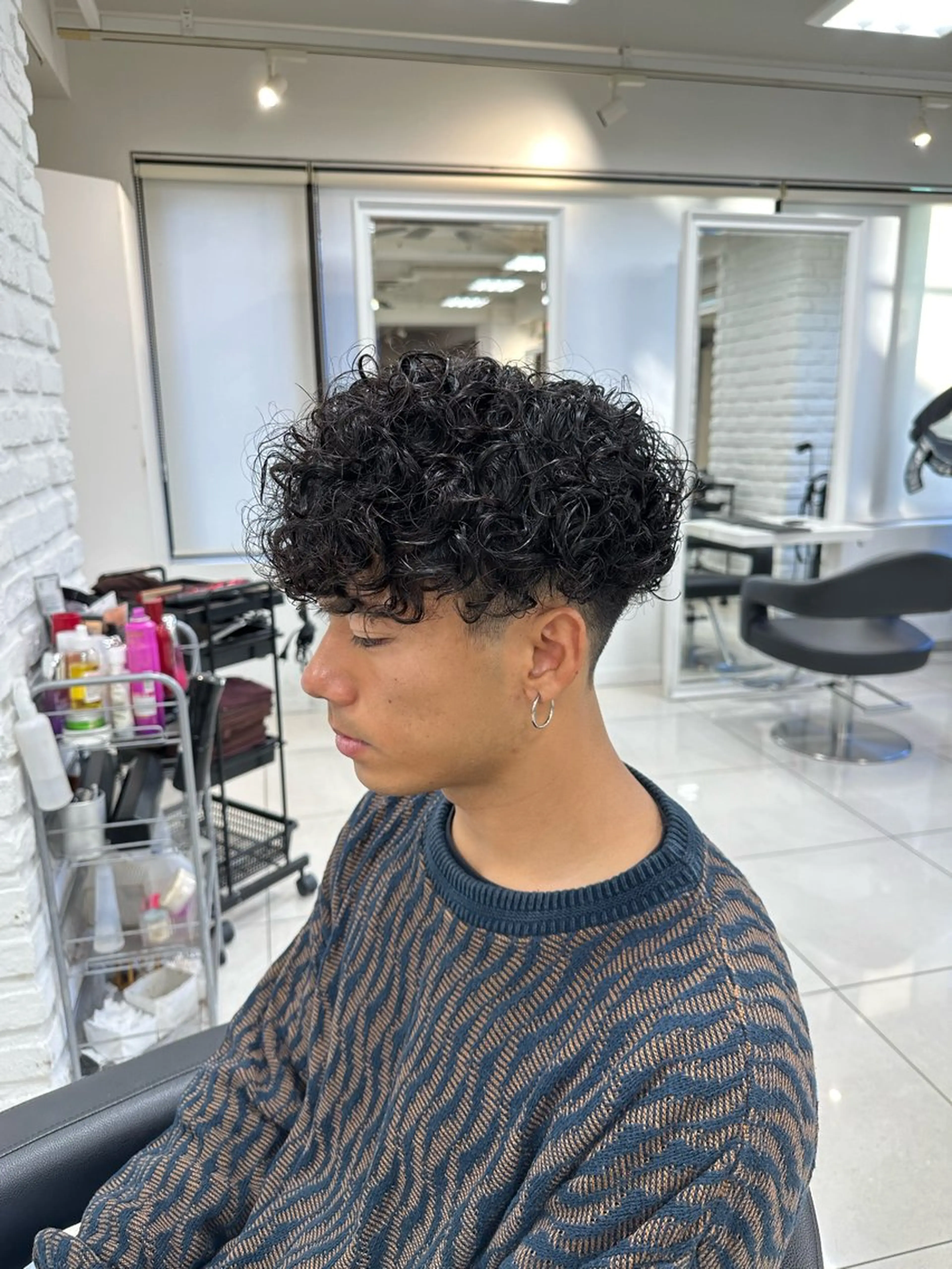 ショート パーマ メンズ メンズパーマ プードルパーマ プードルパーマ カット パーマ トリートメント フェザーパーマ職人 🪶ryosukeのヘアスタイル