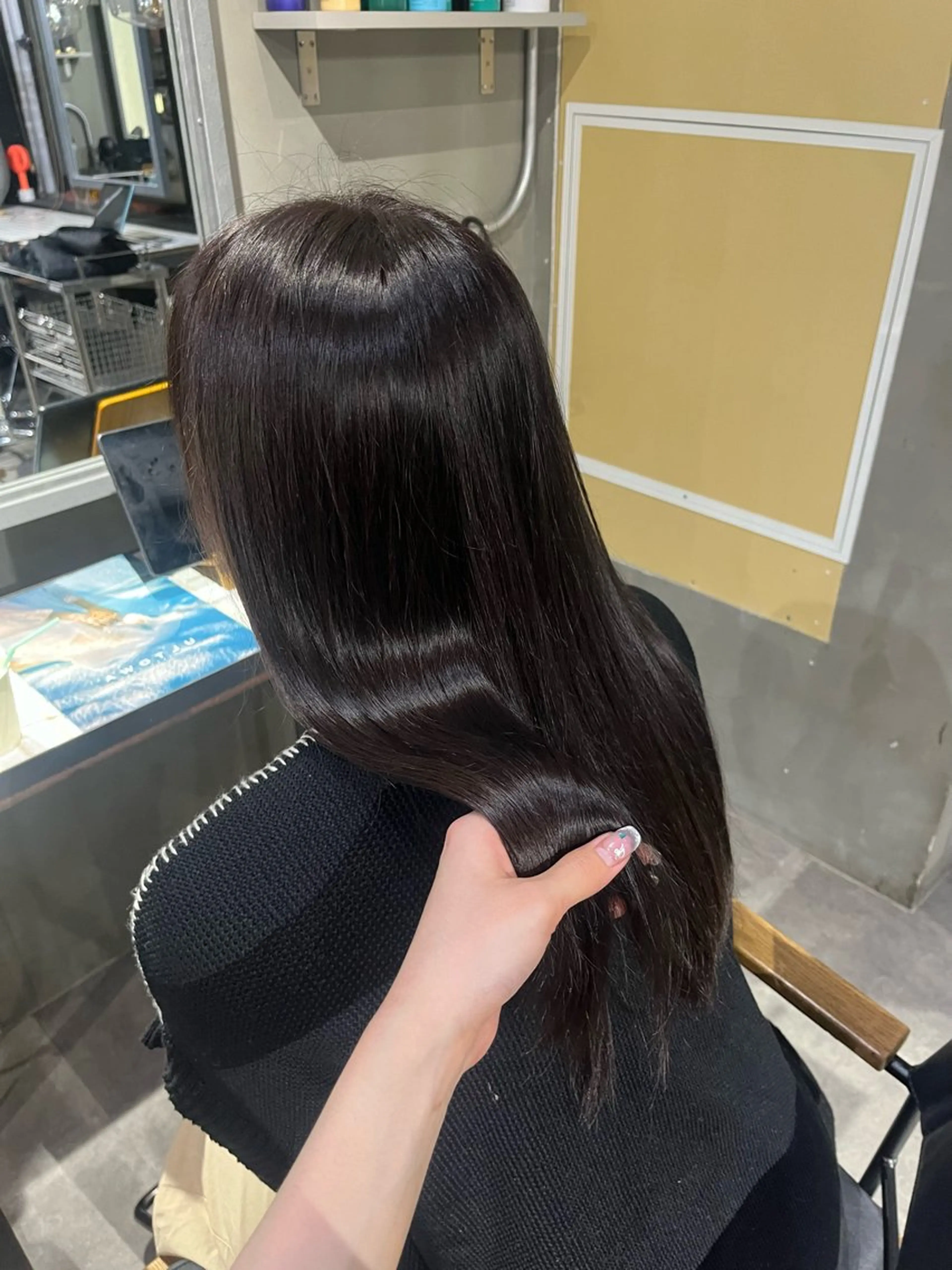 セミロング カラー ブリーチ グレージュ ラベンダーカラー ラベンダーグレージュ ラベンダーグレー ヘアカラー トリートメント 透明感♥韓国ヘア HINAのヘアスタイル
